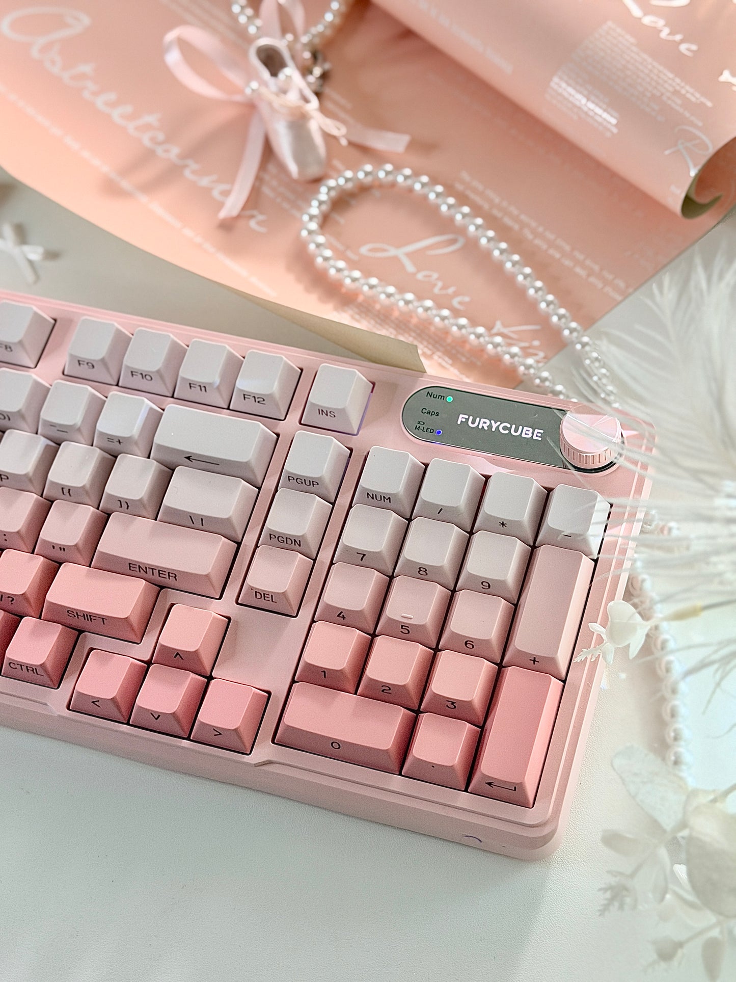 Unboxing For SALEs IP98 Wireless Gaming Keyboard - Wireless Keyboard with RGB Backlighting, IPX8 Water Resistance, and Side Printed PBT Translucent Keycaps, Suitable for Gaming or Work (Pink White)