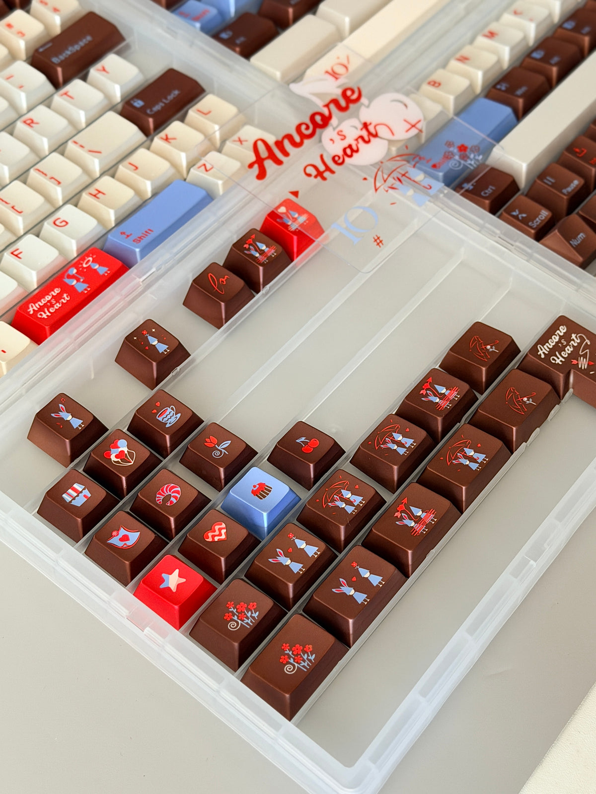ONLY 1 Instock Prebuilt Aluminum Customized Mechanical Keyboard Cocomi80 Anordized Brown Champagne Set  | Wireless | Backlit