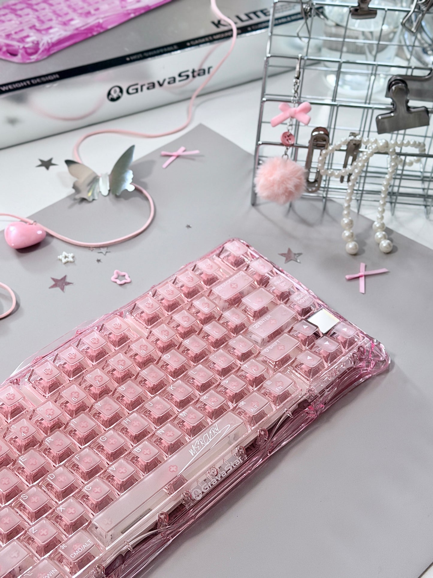 ONLY 1 Unboxing For Clearance Mercury K1 Lite - Crystal RoseMechanical Keyboard