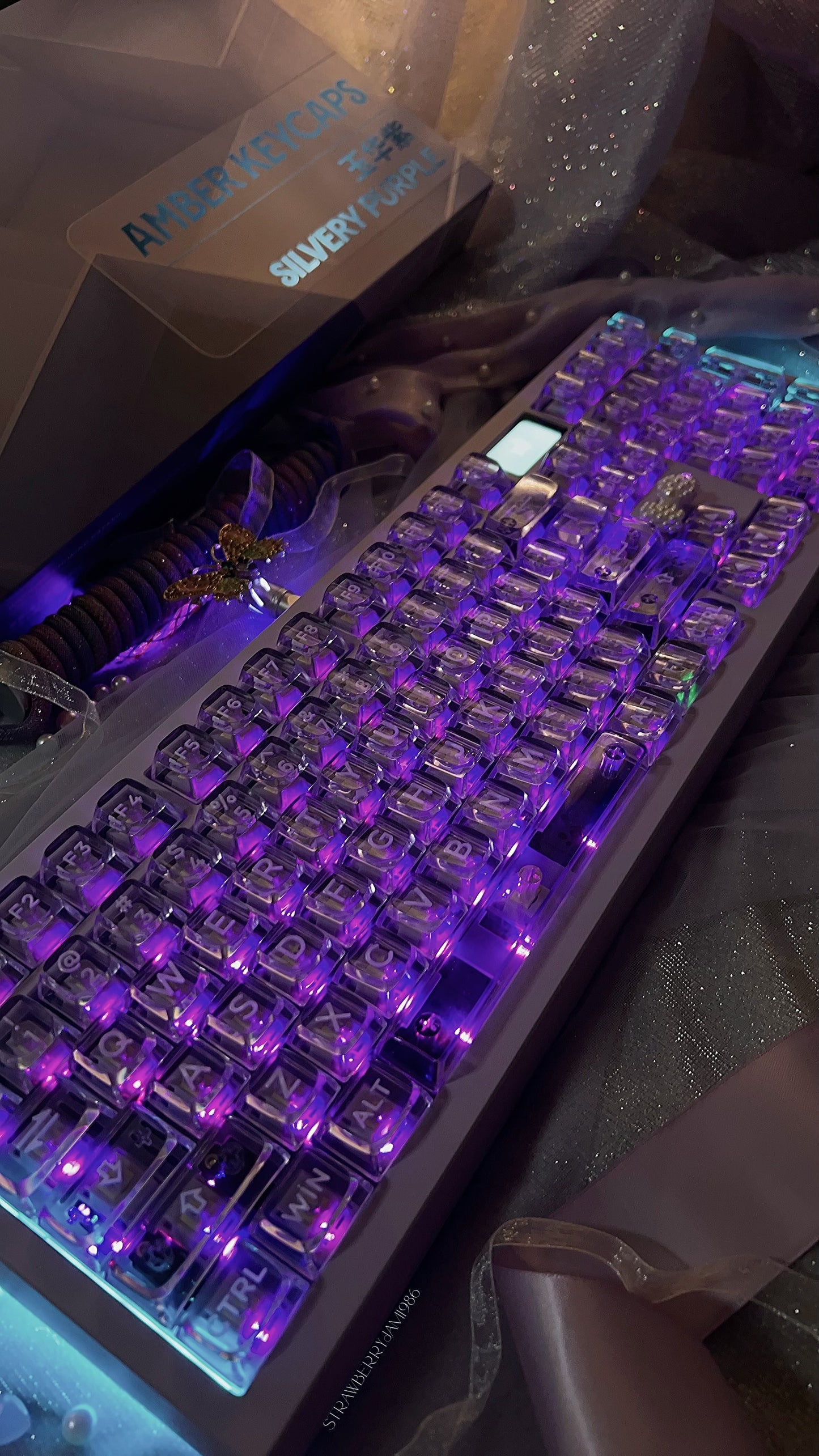 「only 1 Instock」Prebuilt ZOOM98 Purple Aluminum Customized Mechanical Keyboard