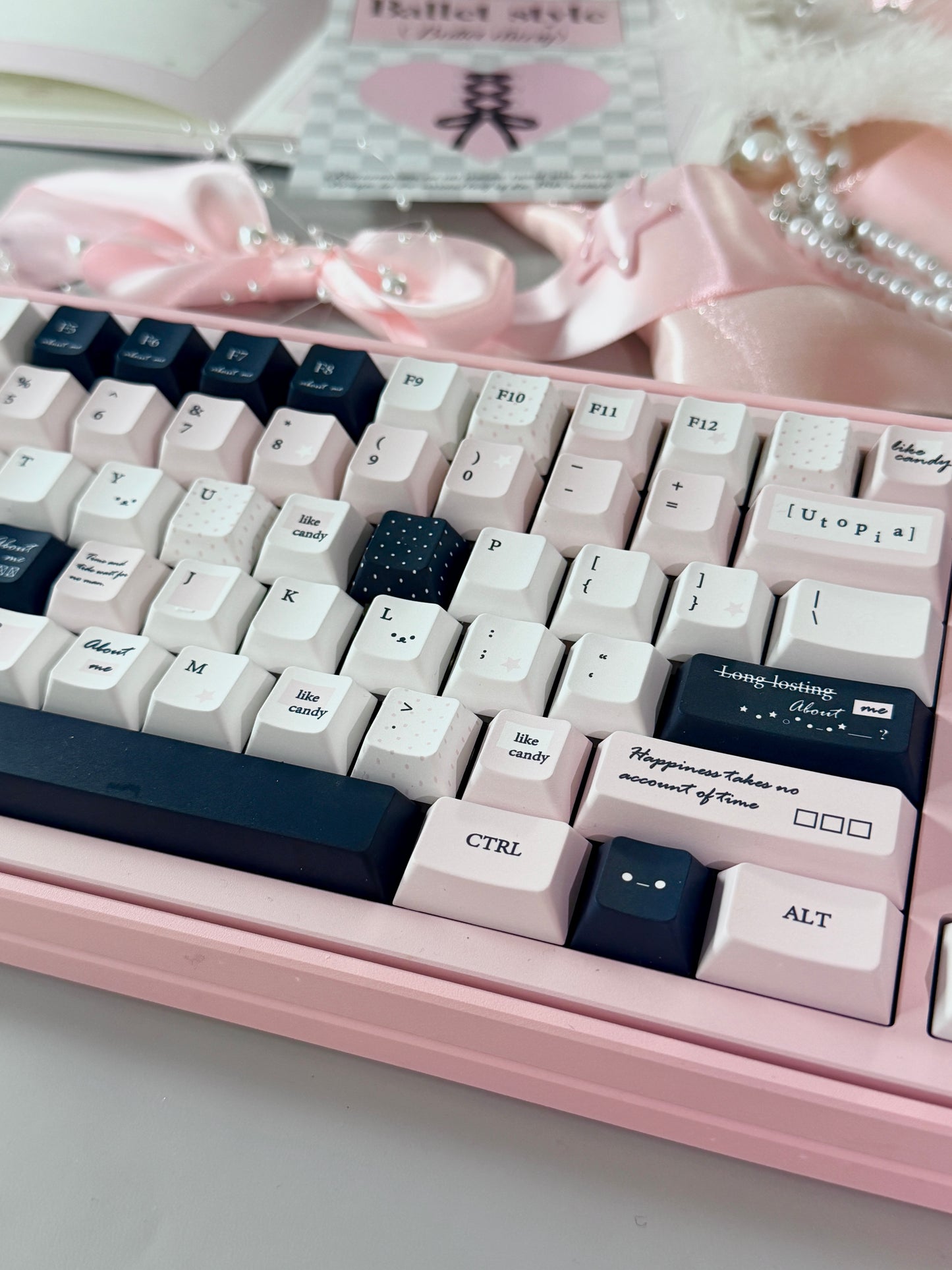 ONLY 1 INSTOCK Prebuilt Aluminum Custom Mechanical Keyboard PERCENTSTUDIO VOLT2.0 Pale Pink Set + VOLT PLUS PAD
