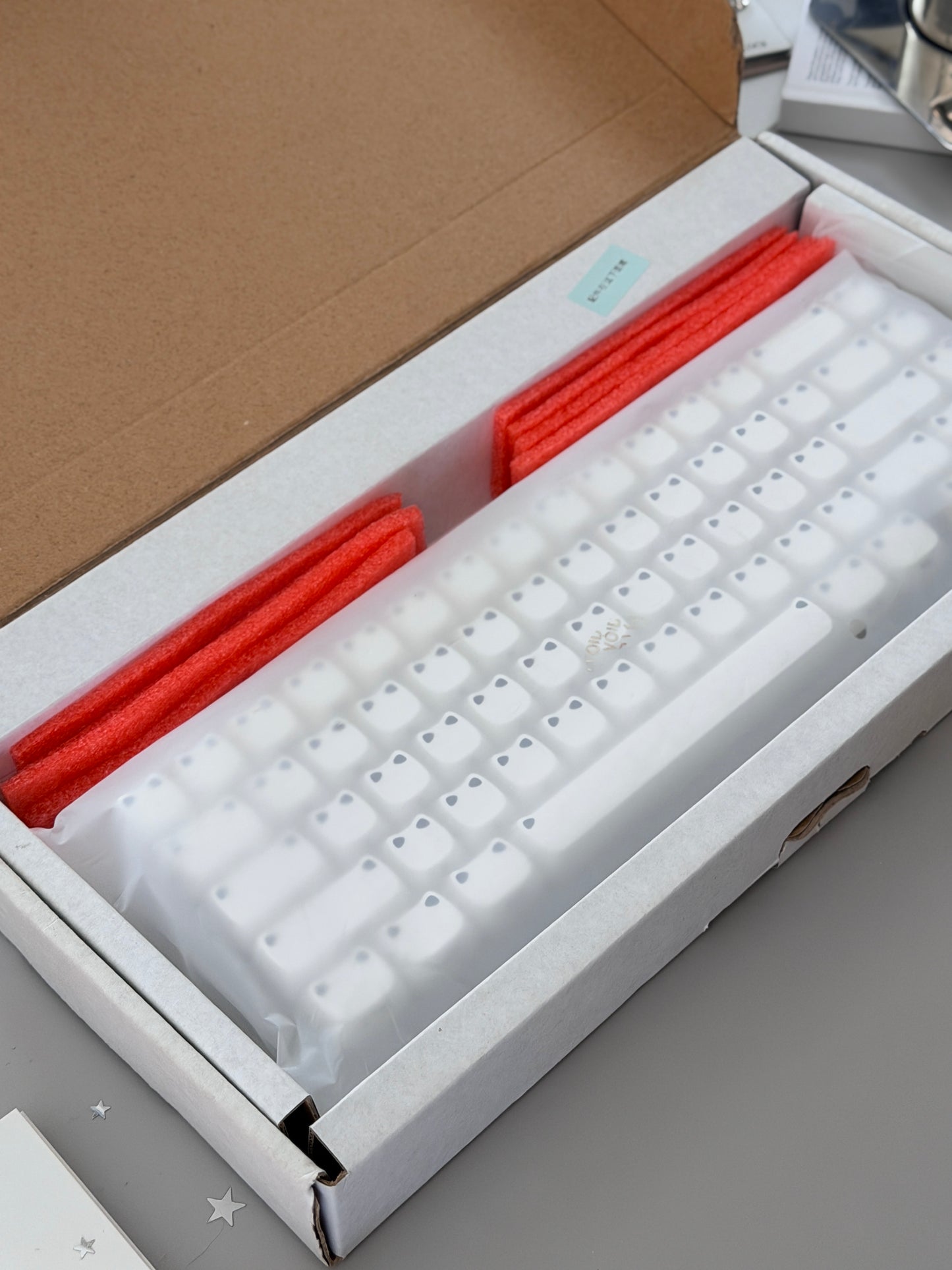 ONLY 1 Instock Prebuilt Matt acrylic Custom Mechanical Keyboard SET with RGB Backlit