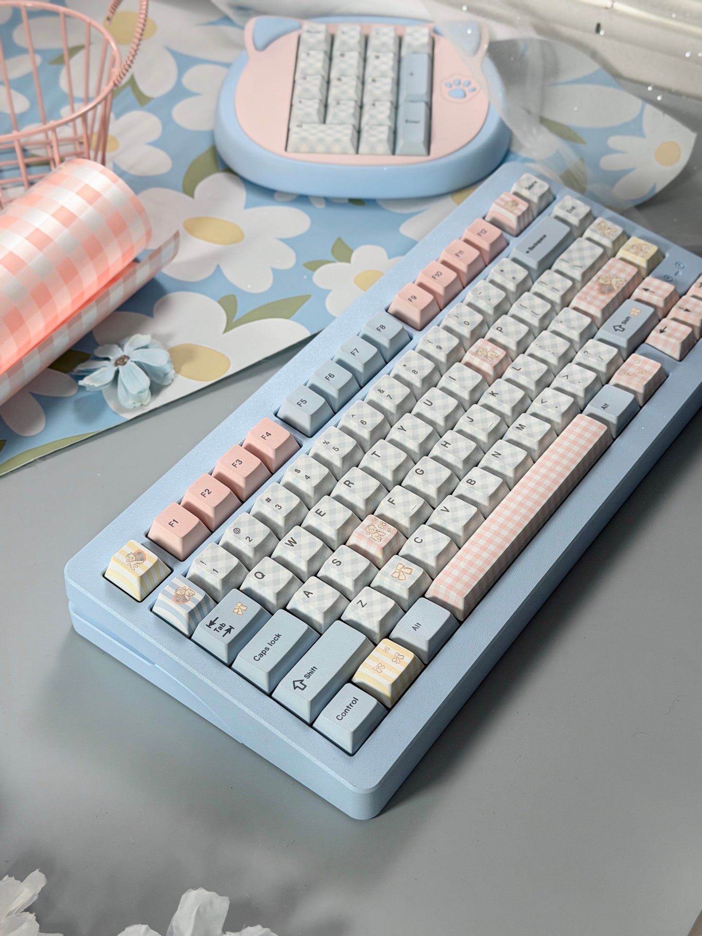 ONLY 1 instock My Prebuilt Aluminum Customized Mechanical Keyboard Tutor75 + Cat Number Pad