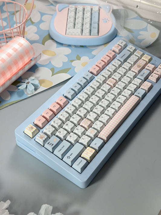 ONLY 1 instock My Prebuilt Aluminum Customized Mechanical Keyboard Tutor75 + Cat Number Pad