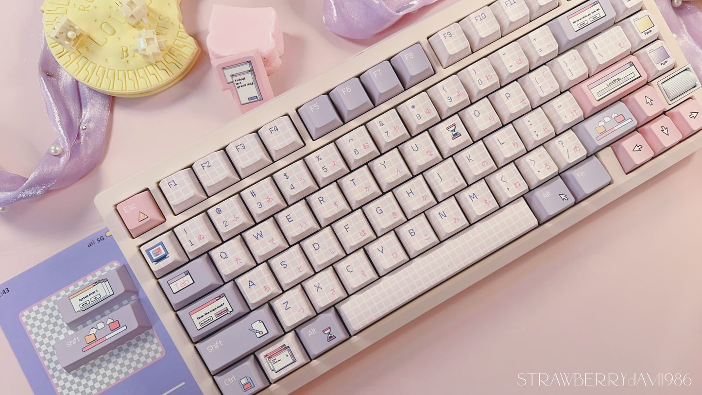 112 mocoo Purple Pink Floating Window y2k keycap