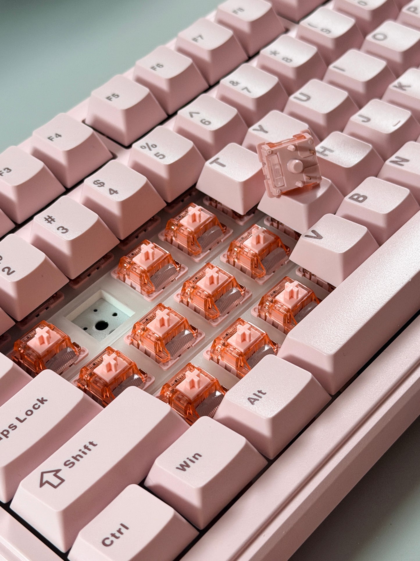 Unboxing Clearance ONLY 1 Instock Light Pink AULA F99 Wireless Mechanical Silent Keyboard with Numpad RGB Backlit