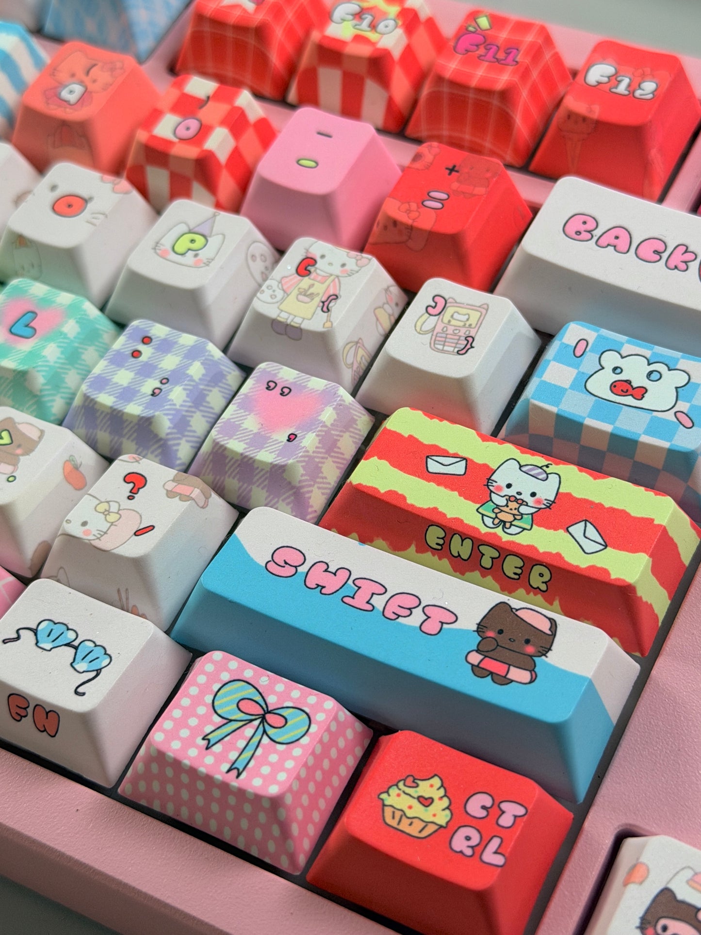Unboxing Clearance ONLY 1 Instock Prebuilt Galaxy80 Pink Aluminum Customized Mechanical Keyboard + Kitty keycap Set