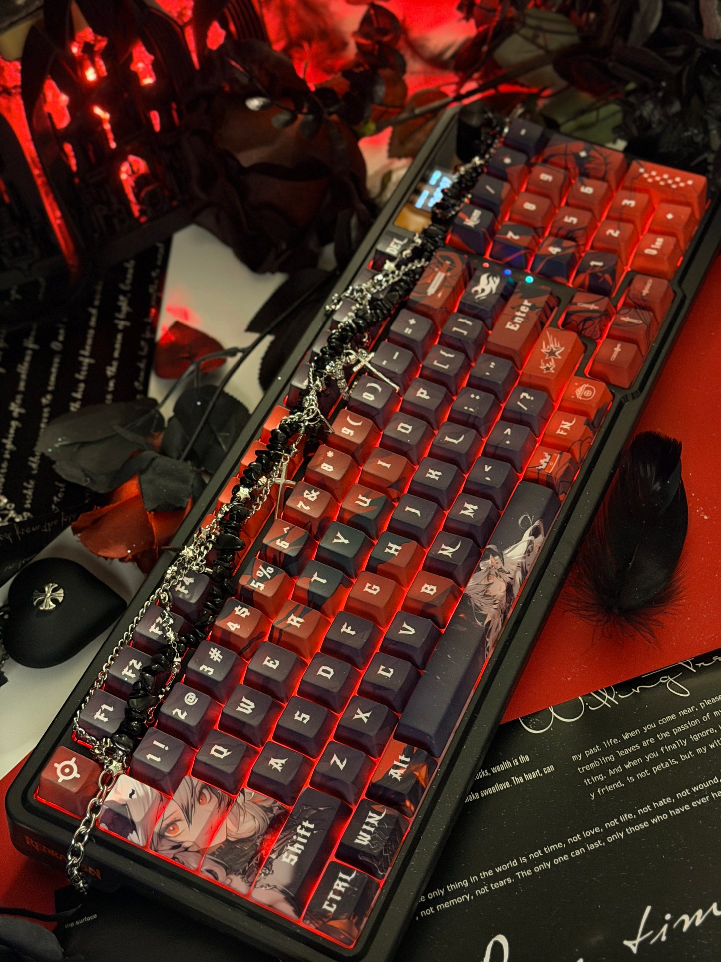 Unboxing For Sales ARTEMIS K719 PRO Anime RGB Gaming Mechanical Keyboard(not including shooting decoration)