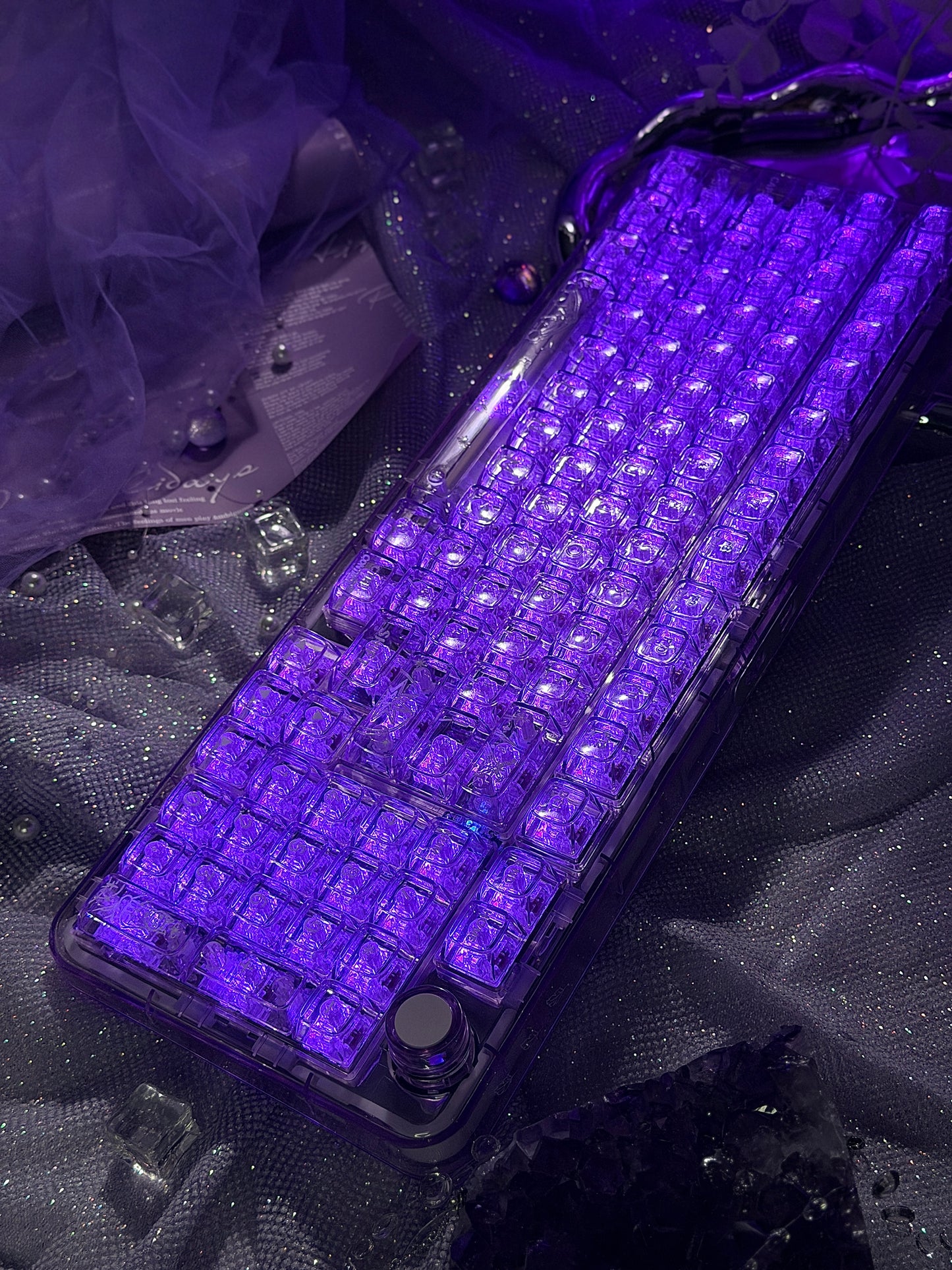 Sample For Sale ONLY 1 Instock YUNZII X98 Wireless Mechanical Gaming Keyboard (Purple, Crystal Switch)