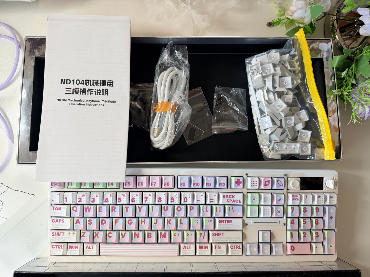 Unboxing Sample For Sale ONLY 1 Instock Wireless Mechanical Keyboard Chilkey ND104 Gaming Keyboard