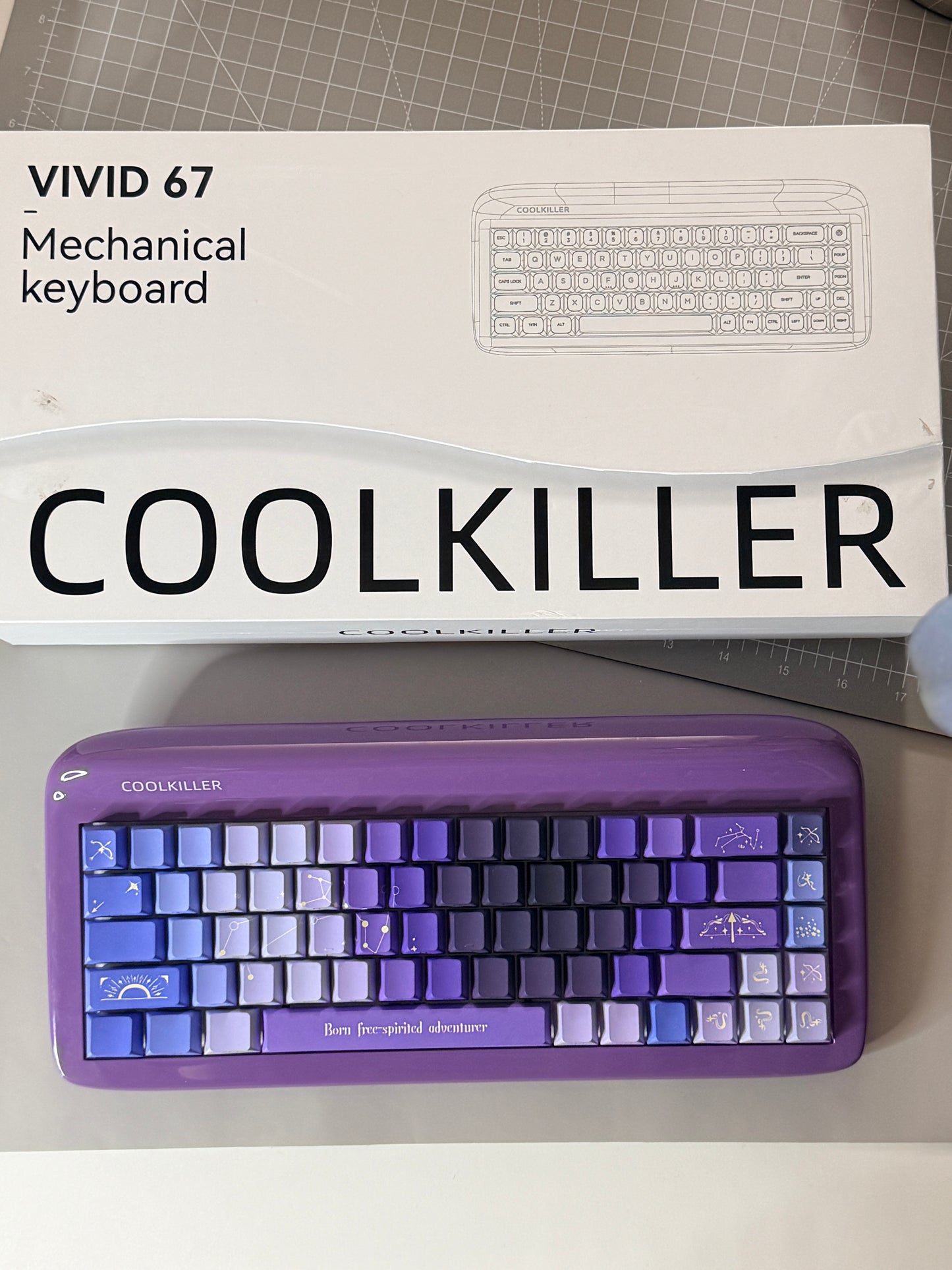 Unboxing Clearance ONLY 1 Instock Coolkiller Vivid67 Aluminum Mechanical Wireless keyboard Violet Purple Sagittarius Keycaps Chiiwaka Switch