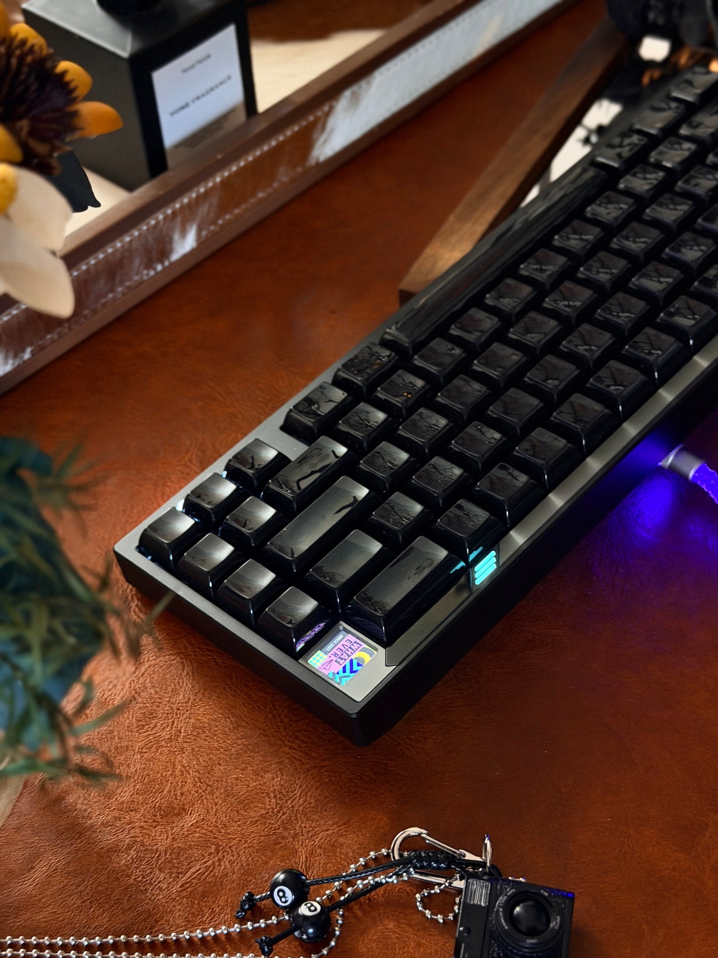 ONLY 1 Instock Prebuilt Aluminum Customized Mechanical Wired Keyboard Paper65 With Y3 Linear Switch & Black keycaps