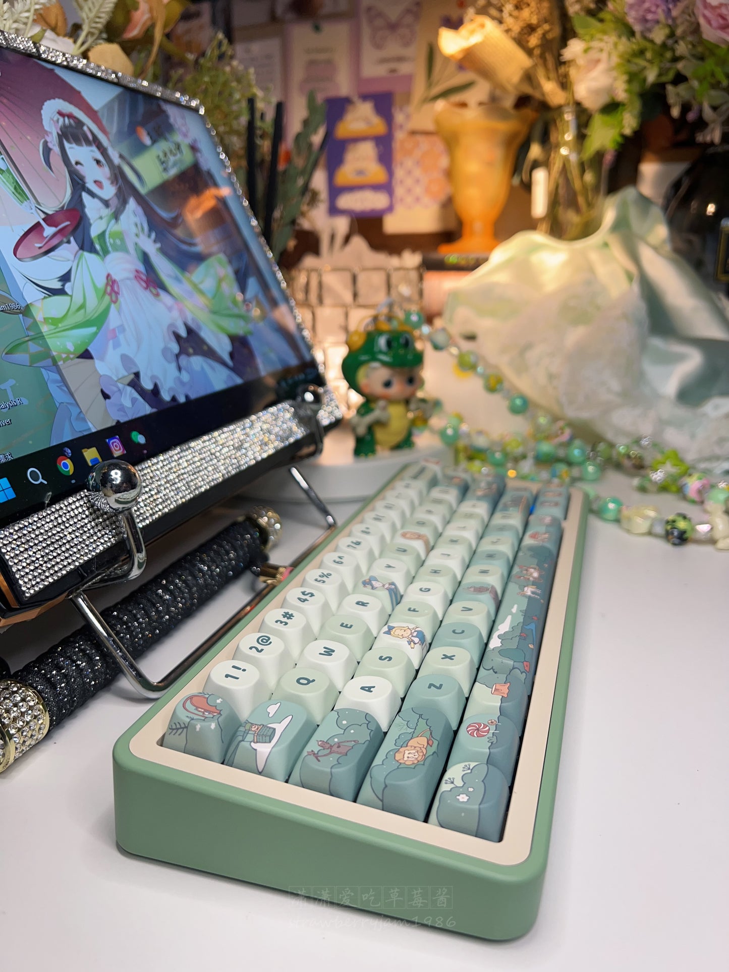 【Only 1 In-stock】Prebuilt Matcha Green Lucky65 The Wonderful Wizard of OZ Aluminum Customized Mechanical Keyboard