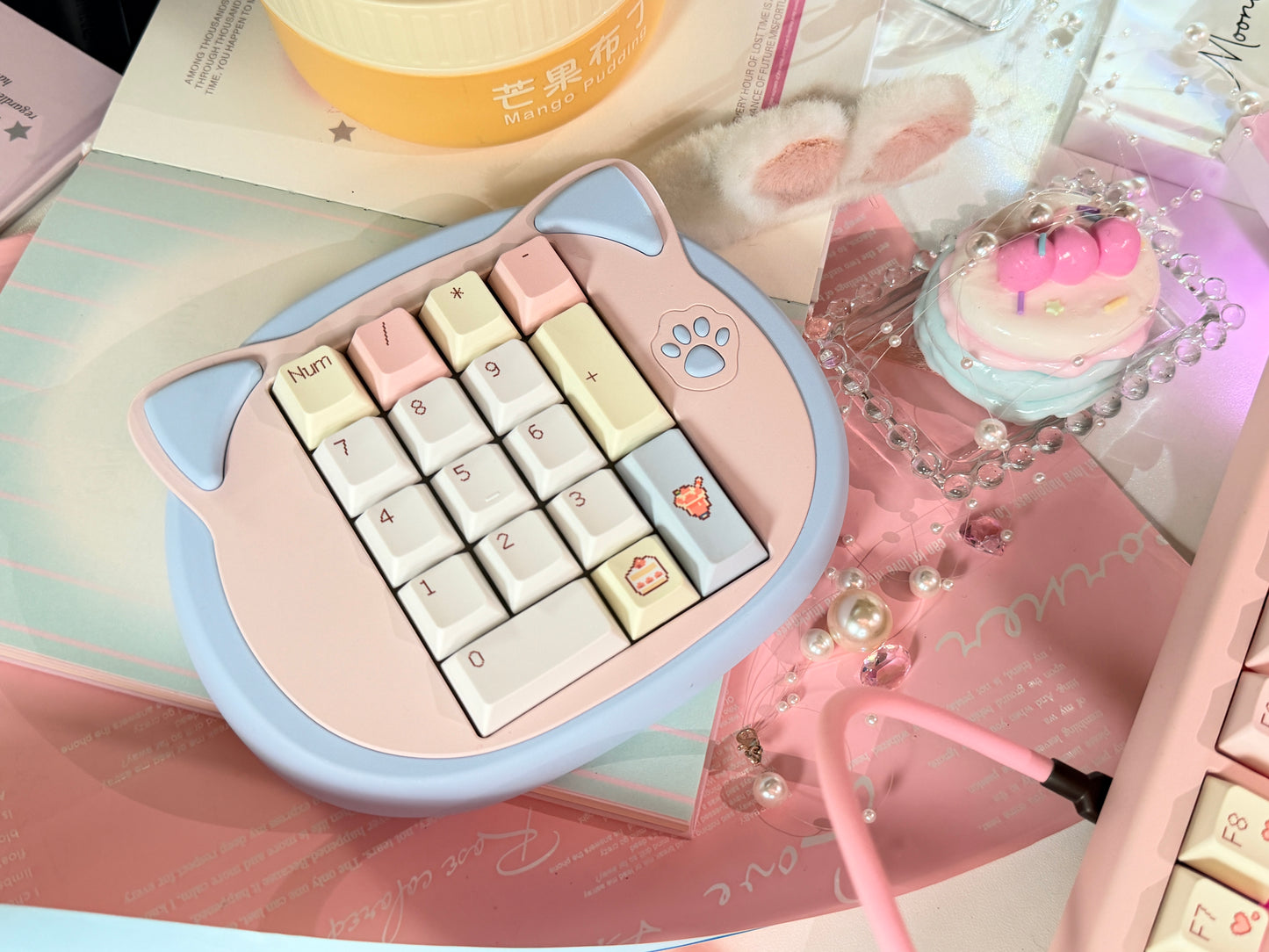 #0233 Pixel Cake Pastel Pink Keycap Set（not including keyboard）
