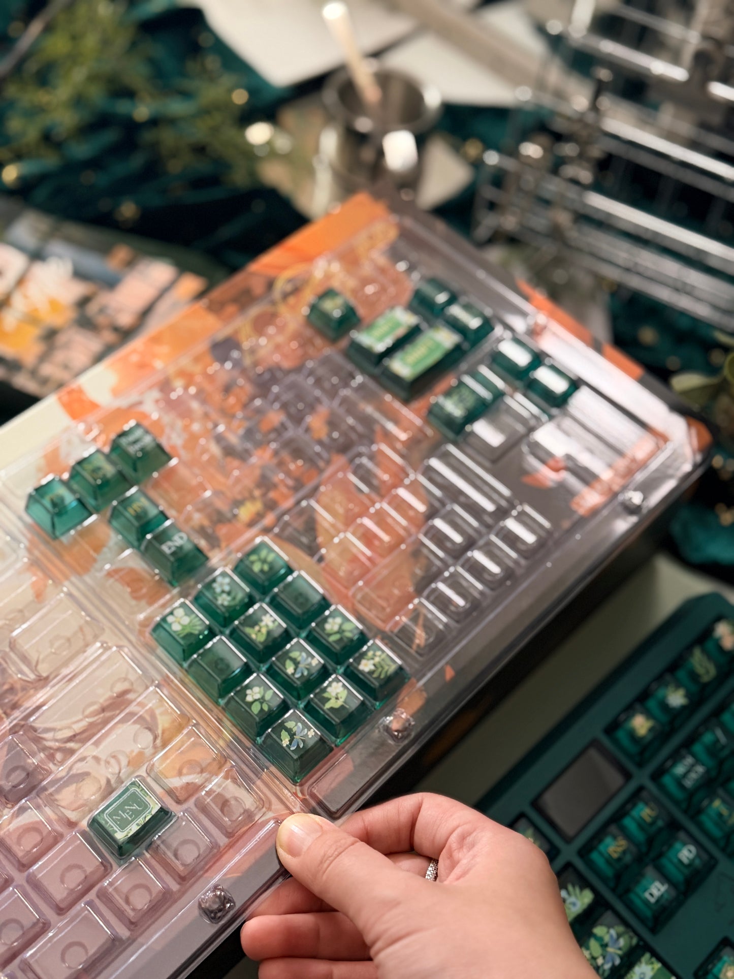 ONLY 1 Instock Prebuilt Aluminum Custom Mechanical Keyboard ZOOM98 Wireless Wild Green Set
