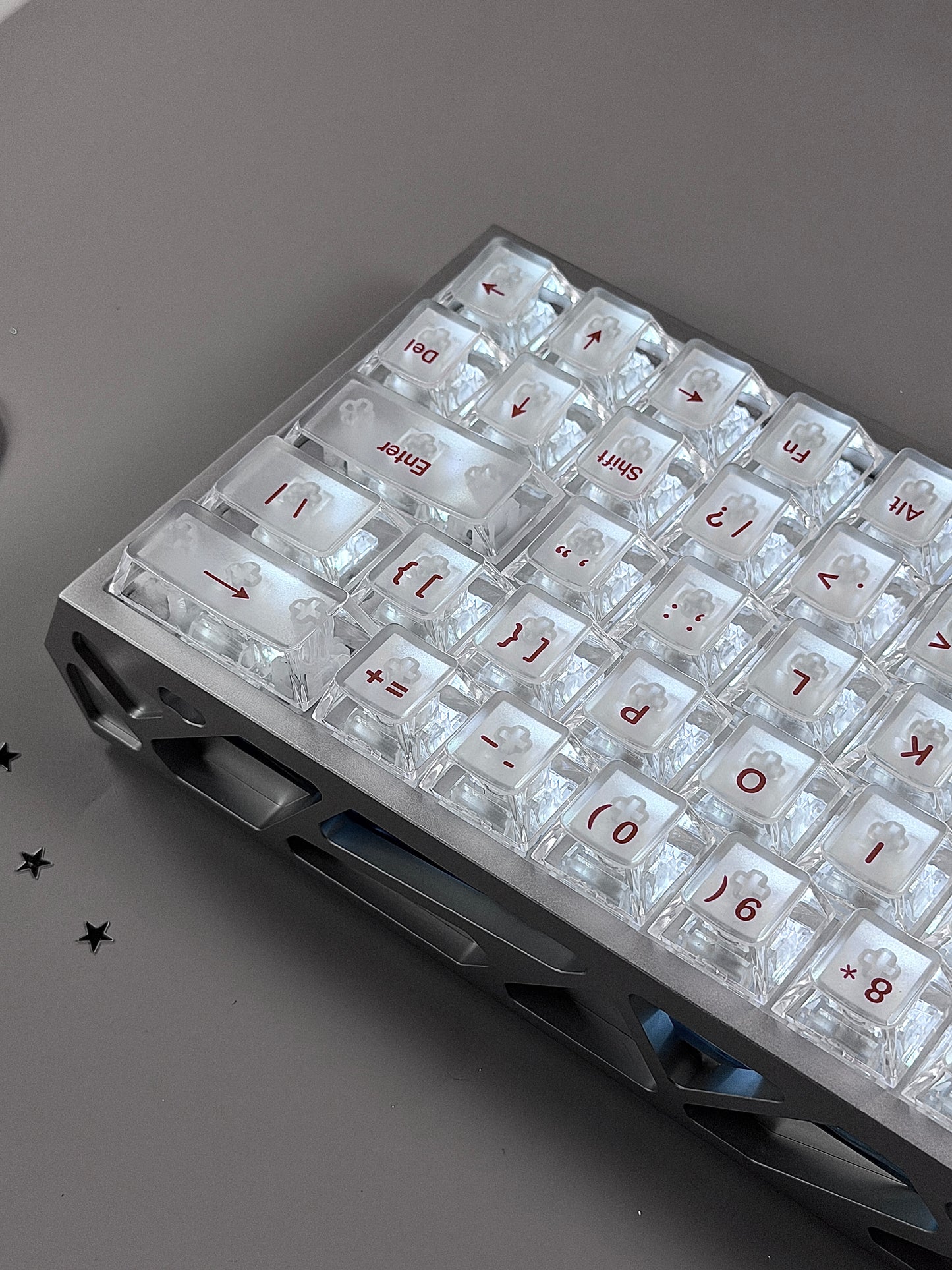 Unboxing Clearance ONLY 1 InstockI ROK Hollow Aluminum Silver MG63 Magnetic Gaming Mechanical Keyboard