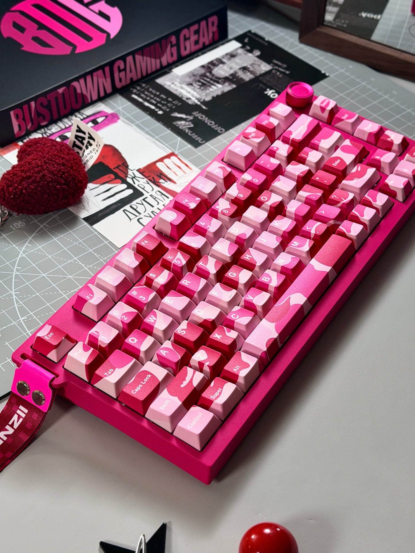 Unboxing Clearance ONLY 1 Instock YUNZII RT75 PRO Magnetic Switch Wireless Gaming Keyboard + Pink Camo Keycaps