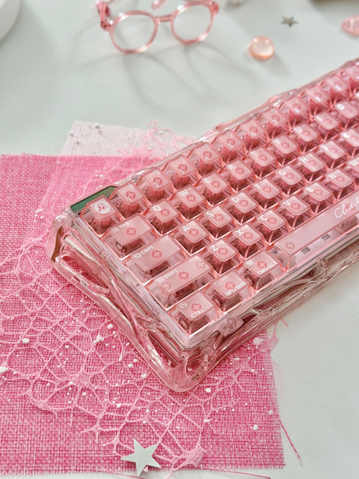 Unboxing Clearance ONLY 1 Instock GravaStar Mercury V60 Crystal Rose Magnetic Gaming Keyboard