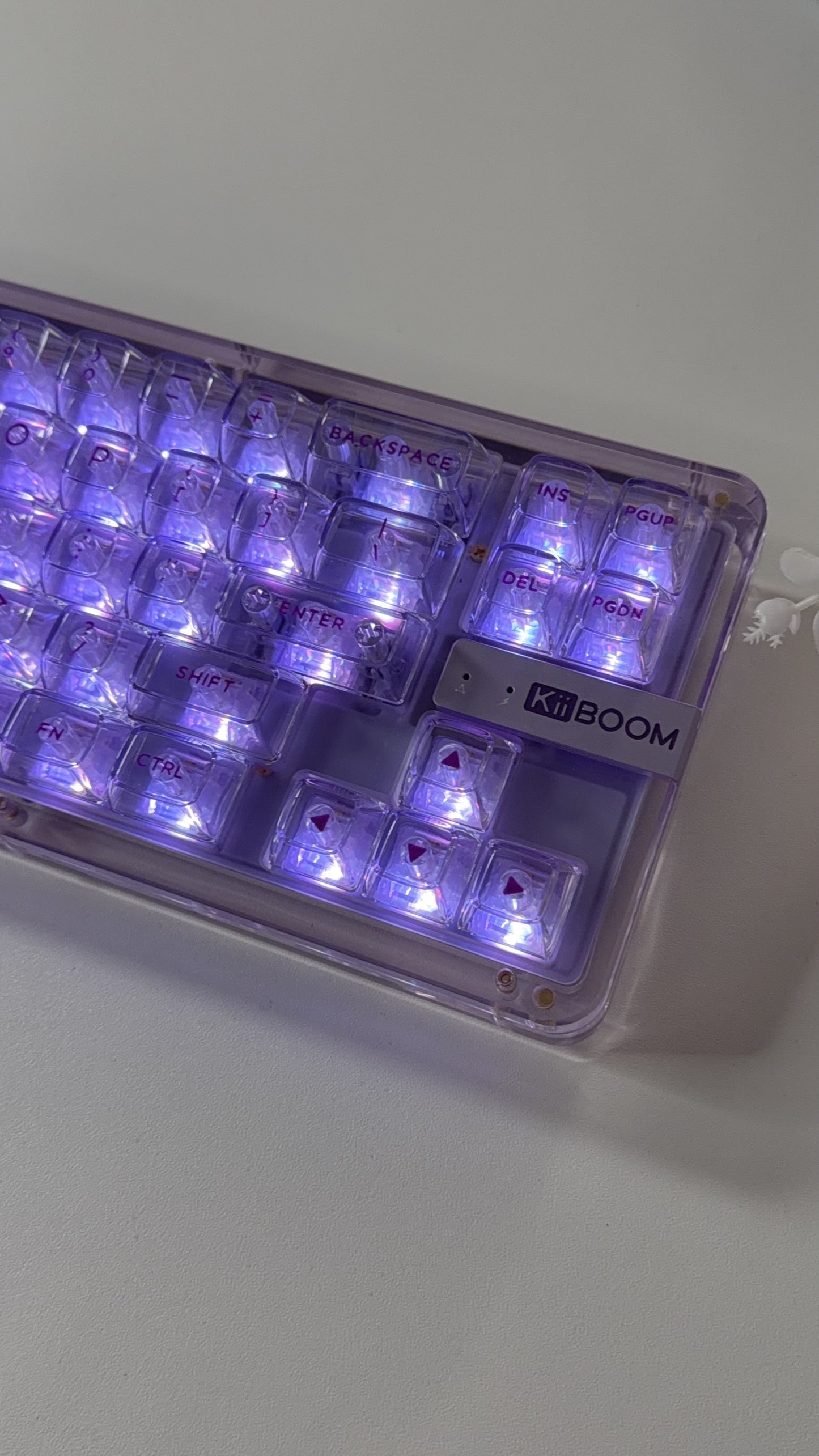 Unboxing For SALEs KiiBOOM Phantom 68 Purple Crystal Mechanical Keyboard + Taro Bobo Keycaps Alpha-A Set & Small Block