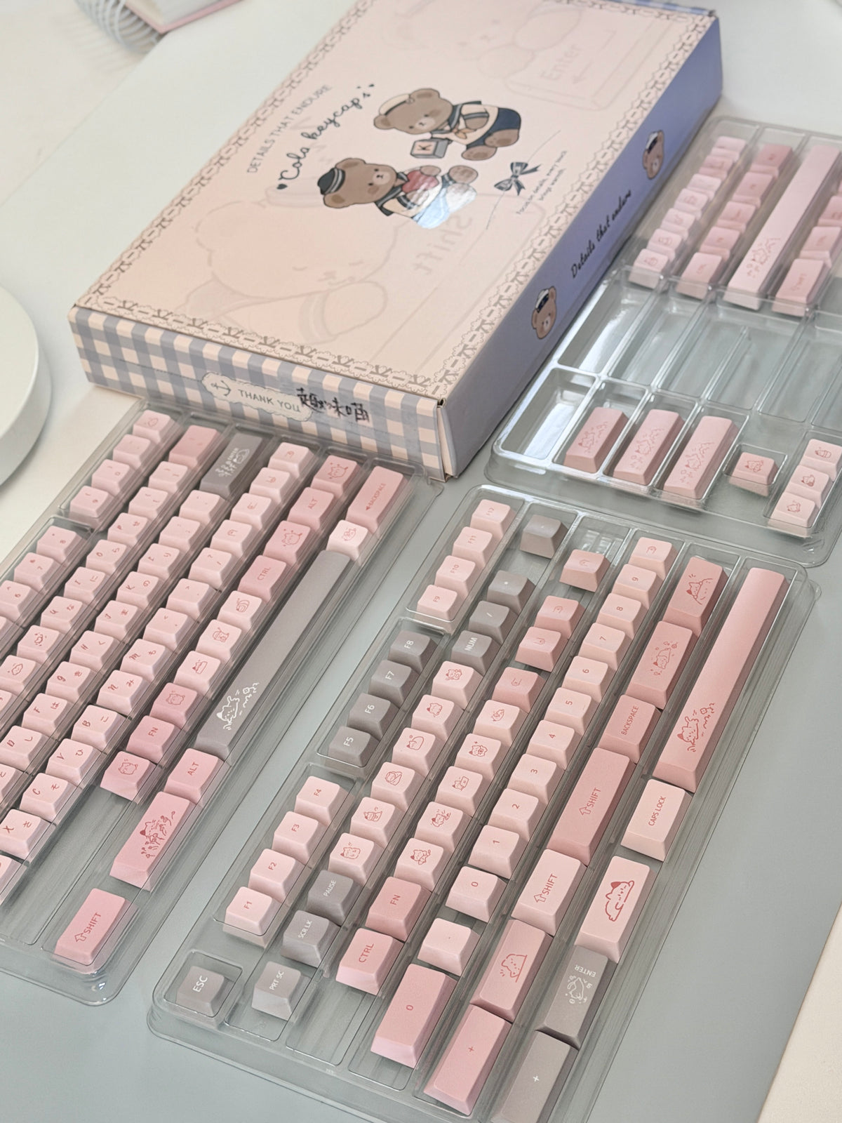 ONLY 1 Instock Prebuilt Aluminum Custom Mechanical Keyboard Targa98 Pink Set