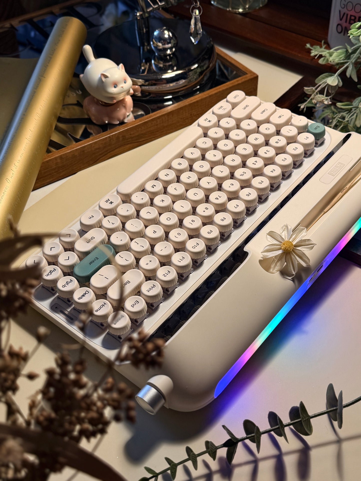 Unboxing Clearance ONLY 1 Instock EPOMAKER Glyph75 Typewriter Mechanical Keyboard