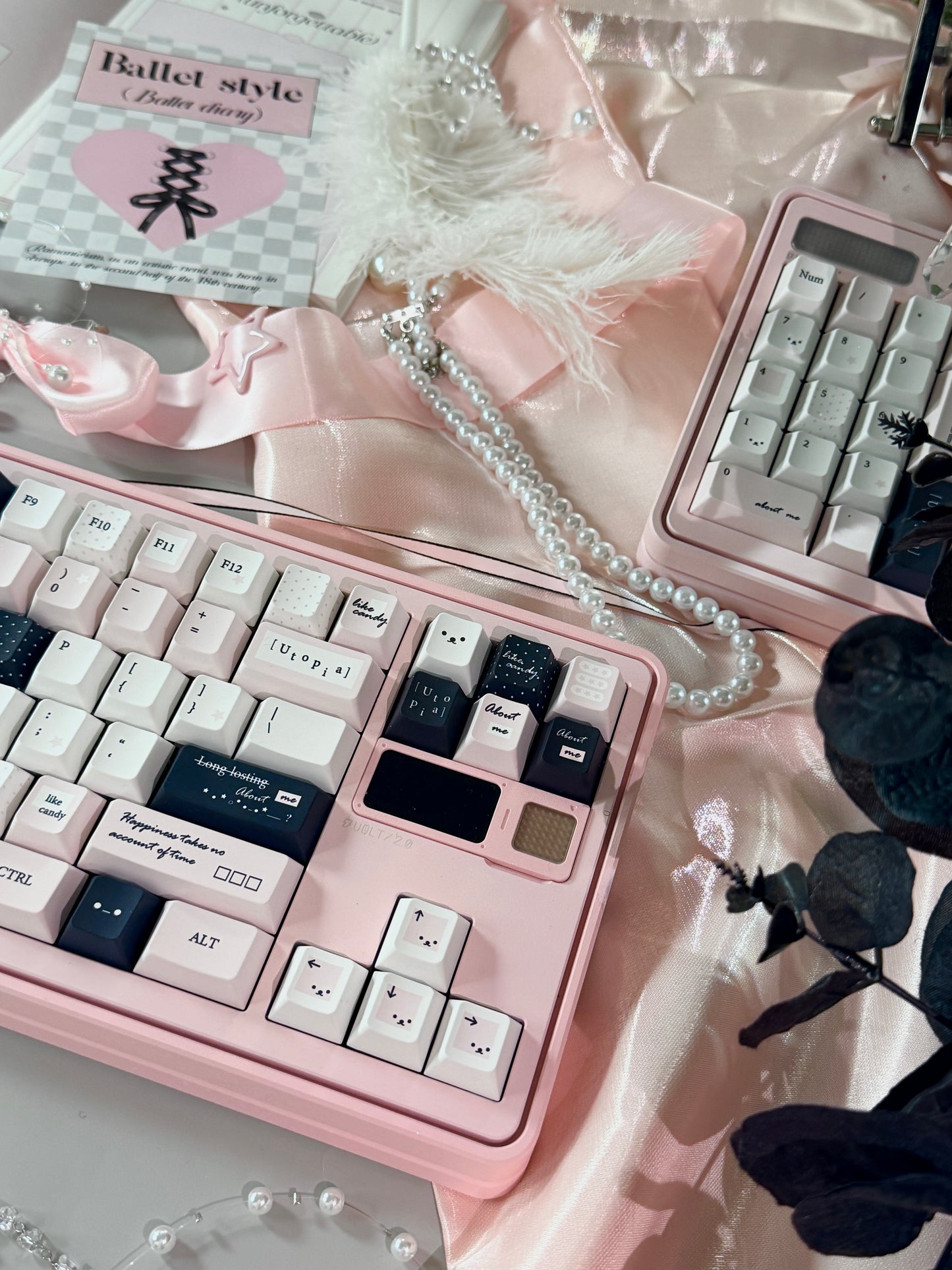 ONLY 1 INSTOCK Prebuilt Aluminum Custom Mechanical Keyboard PERCENTSTUDIO VOLT2.0 Pale Pink Set + VOLT PLUS PAD