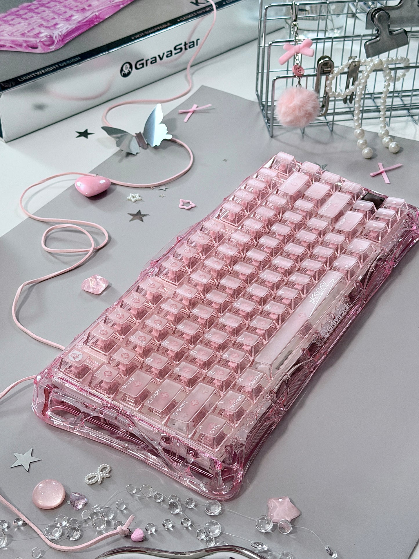 ONLY 1 Unboxing For Clearance Mercury K1 Lite - Crystal RoseMechanical Keyboard