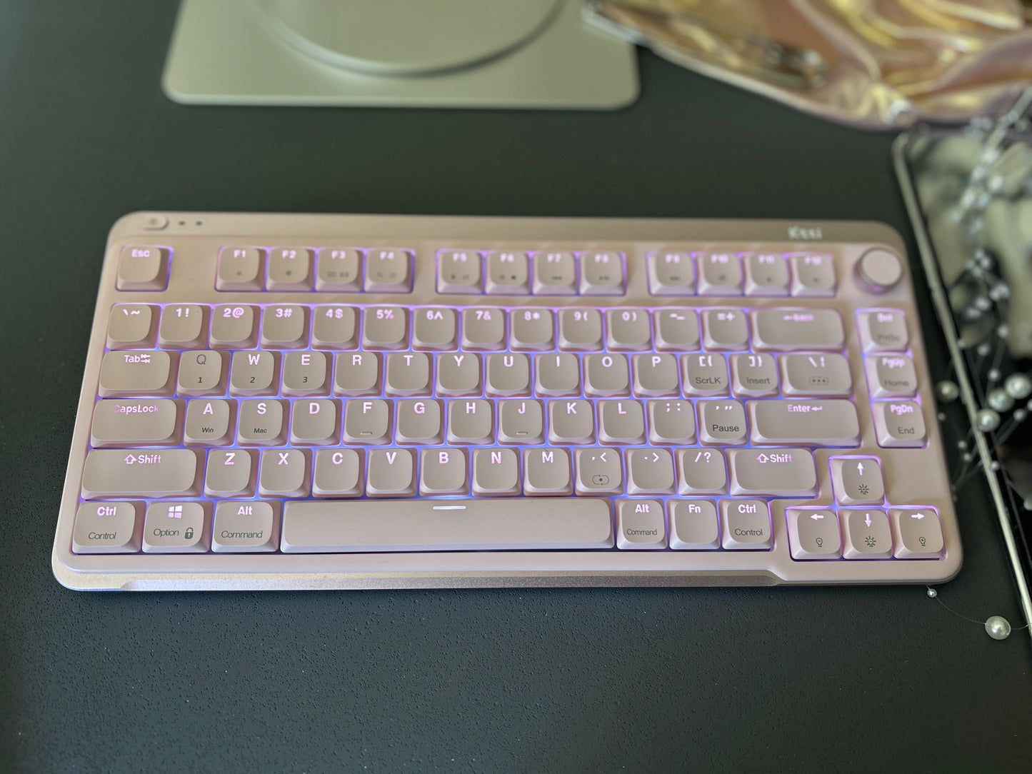 Unboxing Clearance ONLY 1 Instock Kzzi I75 Anodized Pink Low-Profile Wireless Keyboard