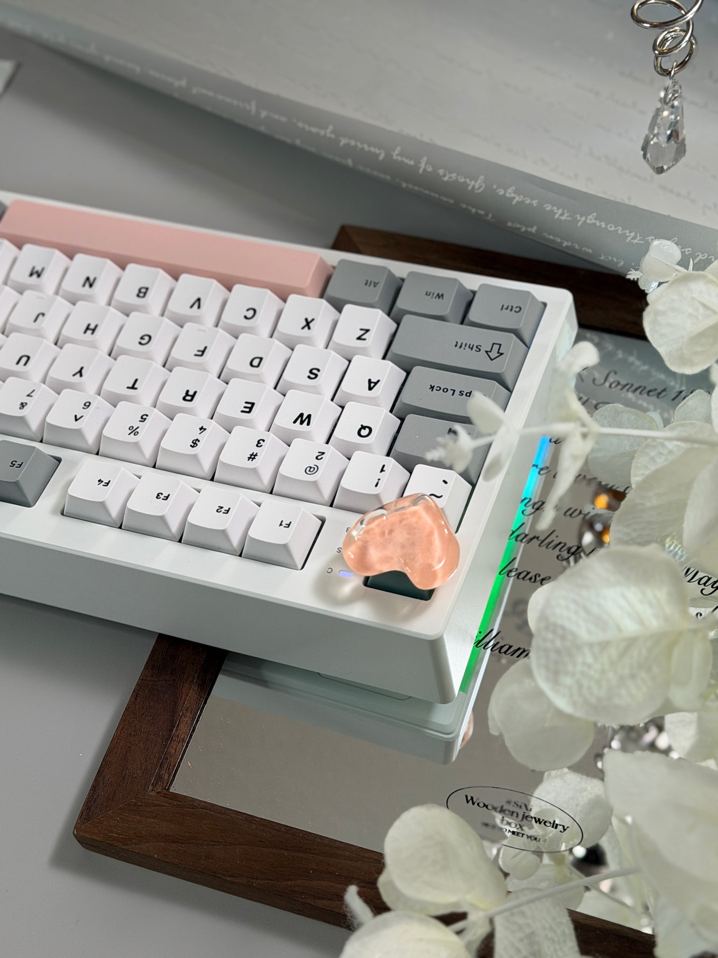 Unboxing Clearance EPOMAKER TH87 RGB Creamy Thock Mechanical Keyboard Sea Salt Silent Switch