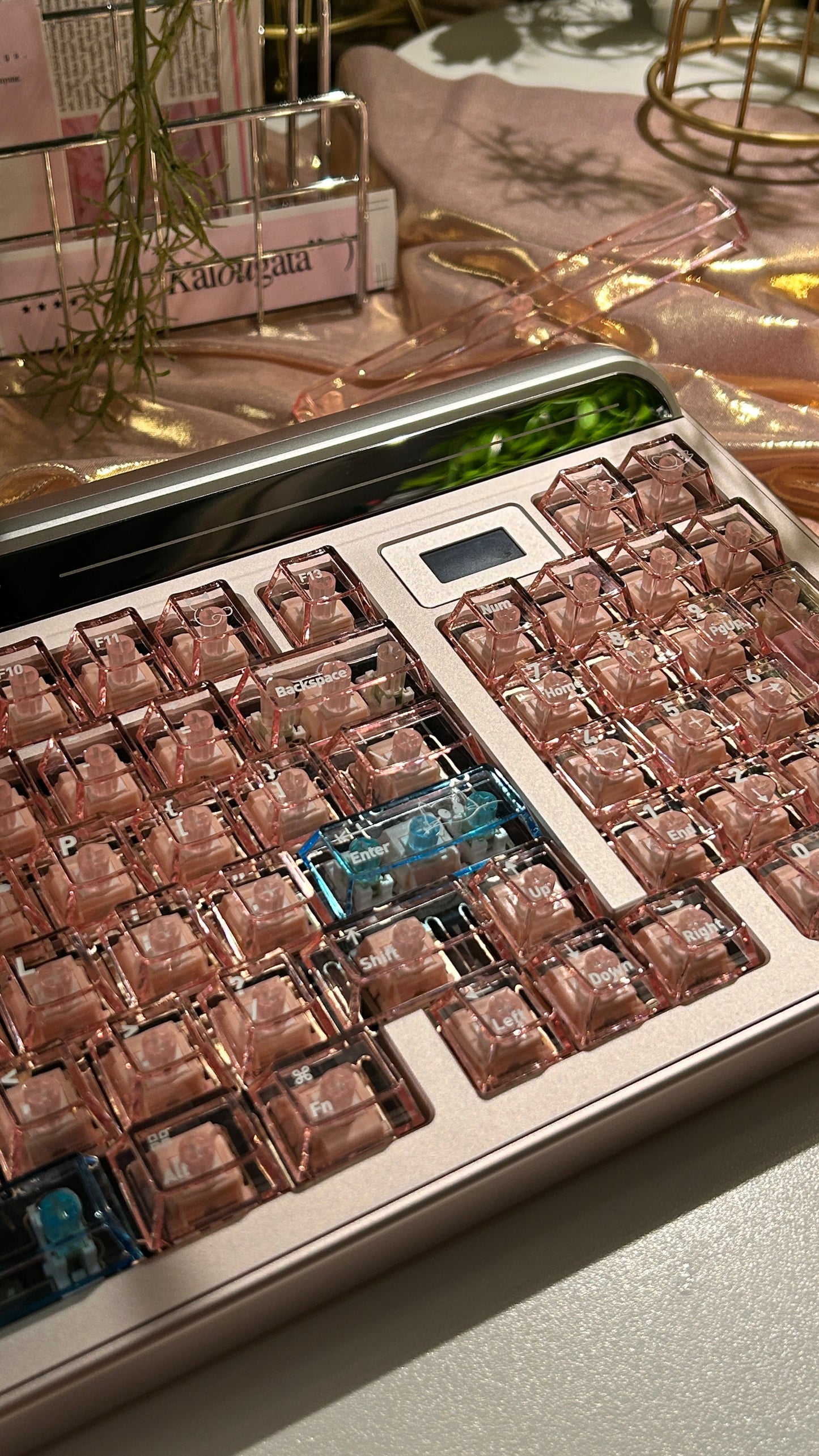 PREORDER Prebuilt Targa98 silver pink Aluminum Customized Mechanical Keyboard