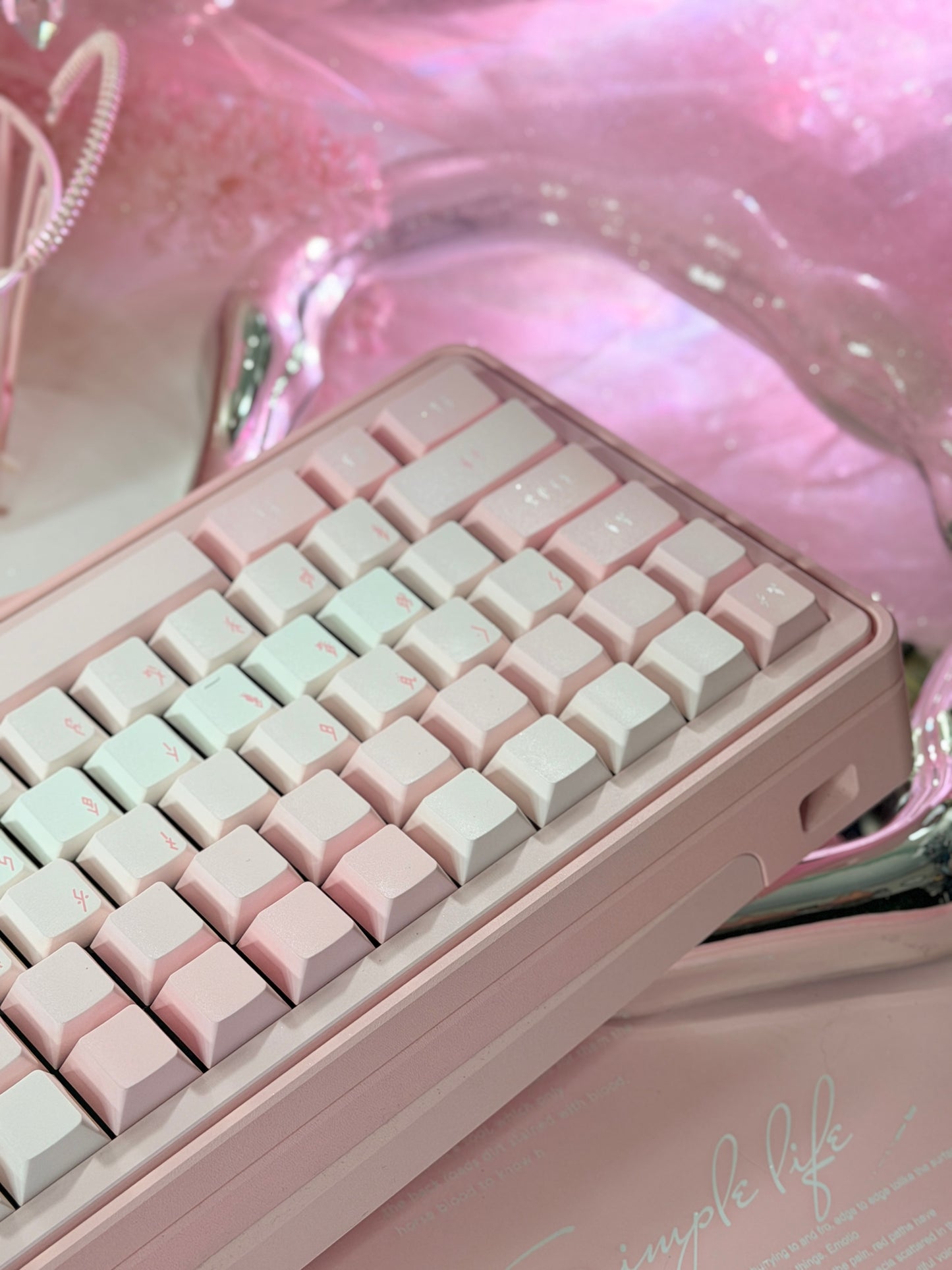 ONLY 1 Instock Prebuilt Aluminum Customized Mechanical Keyboard PERCENTSTUDIO VOLT2.0 Pale Pink Set + VOLT PLUS PAD