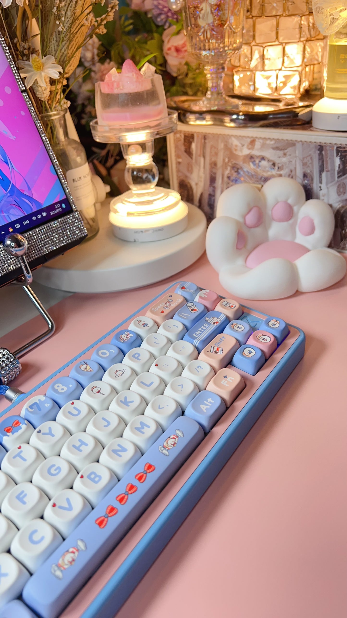 031 Bunny Candy Moa Profile Keycaps 139 Keys