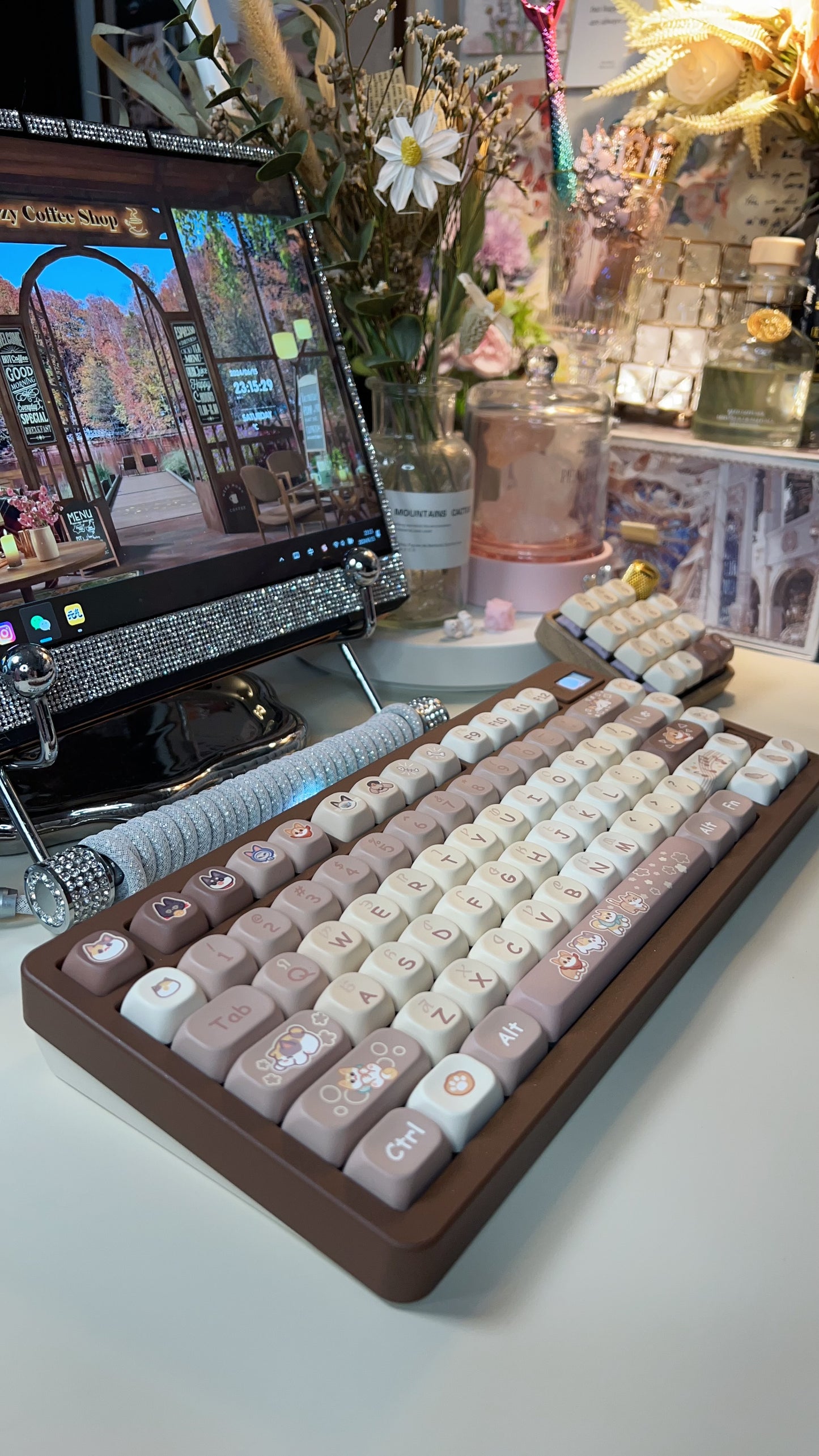 【Preorder】Prebuilt Aluminum Customized Mechanical Keyboard dbp75 Brown And Beige