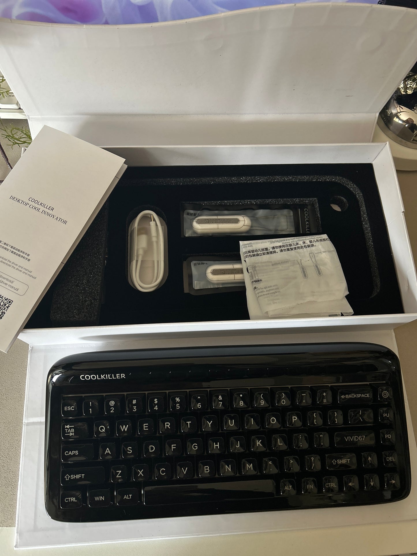 Unboxing Clearance ONLY 1 CoolKiller Raven Black Vivid67 Aluminum Mechanical Keyboard