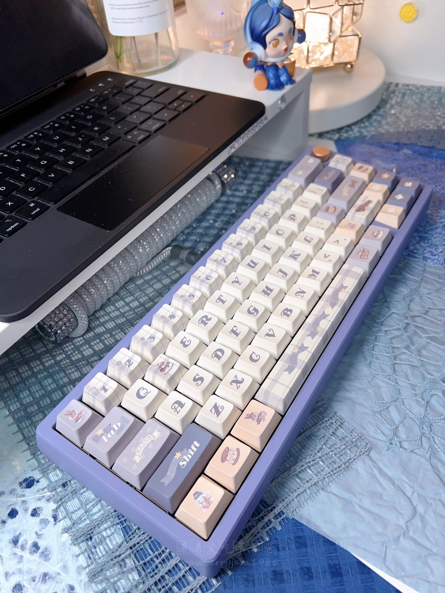 「Fully Assembled」ZOOM65 Purple Blue Aluminum Customized Mechanical Keyboard