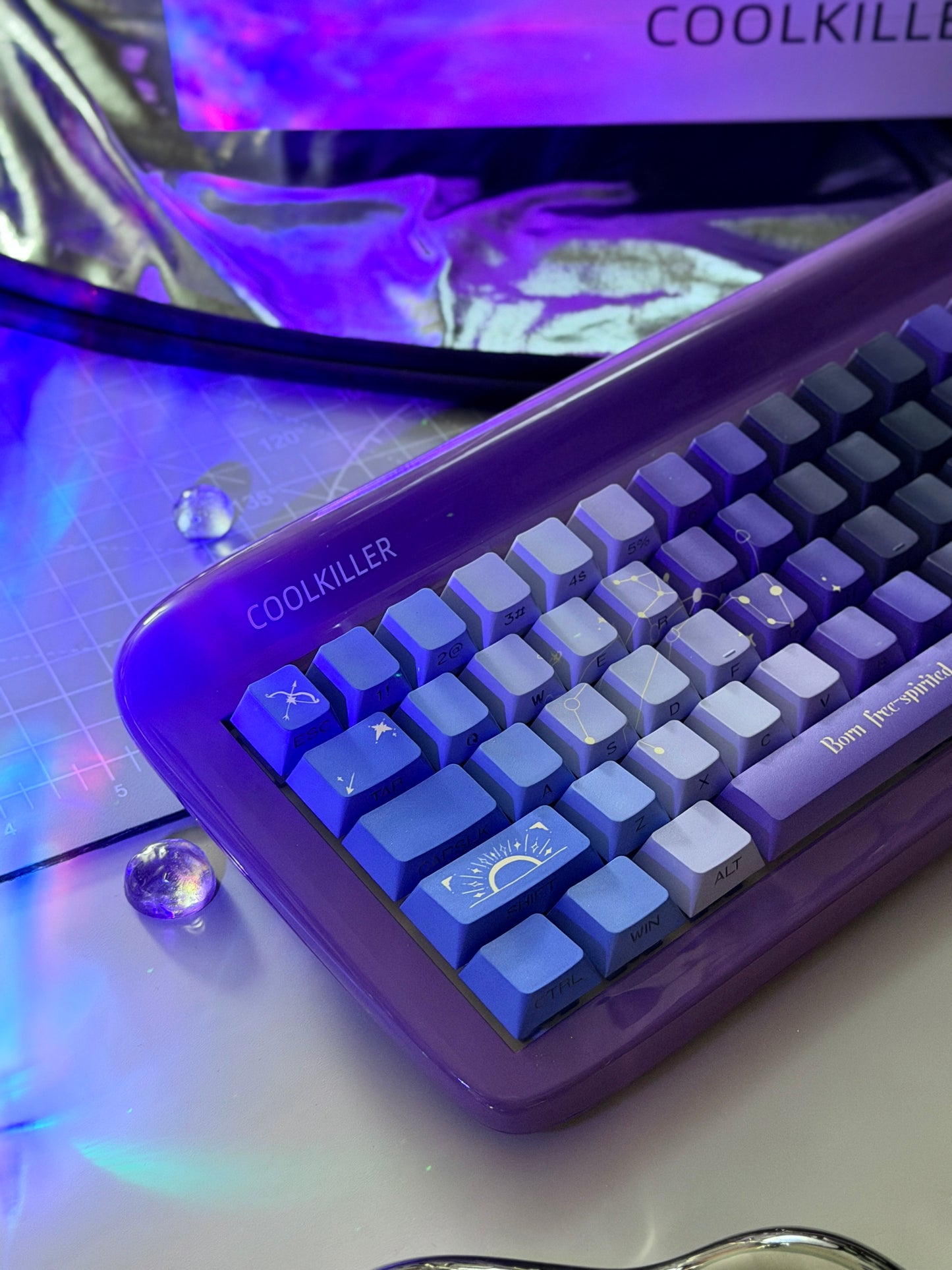 #0274 Sagittarius Purple Black Keycap Cherry Profile(Please Check Matching Keyboard Layout)