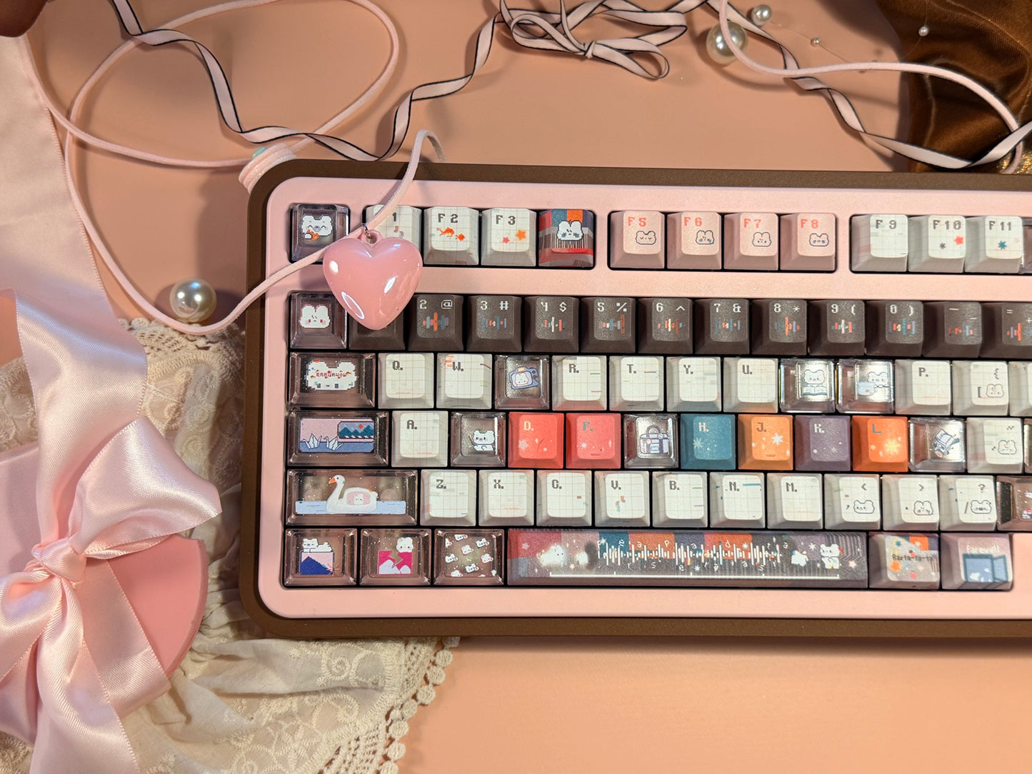 ONLY 1 Instock Prebuilt Aluminum Customized Mechanical Keyboard Rich75 Wireless Set （free wristrest and number pad included as gift）