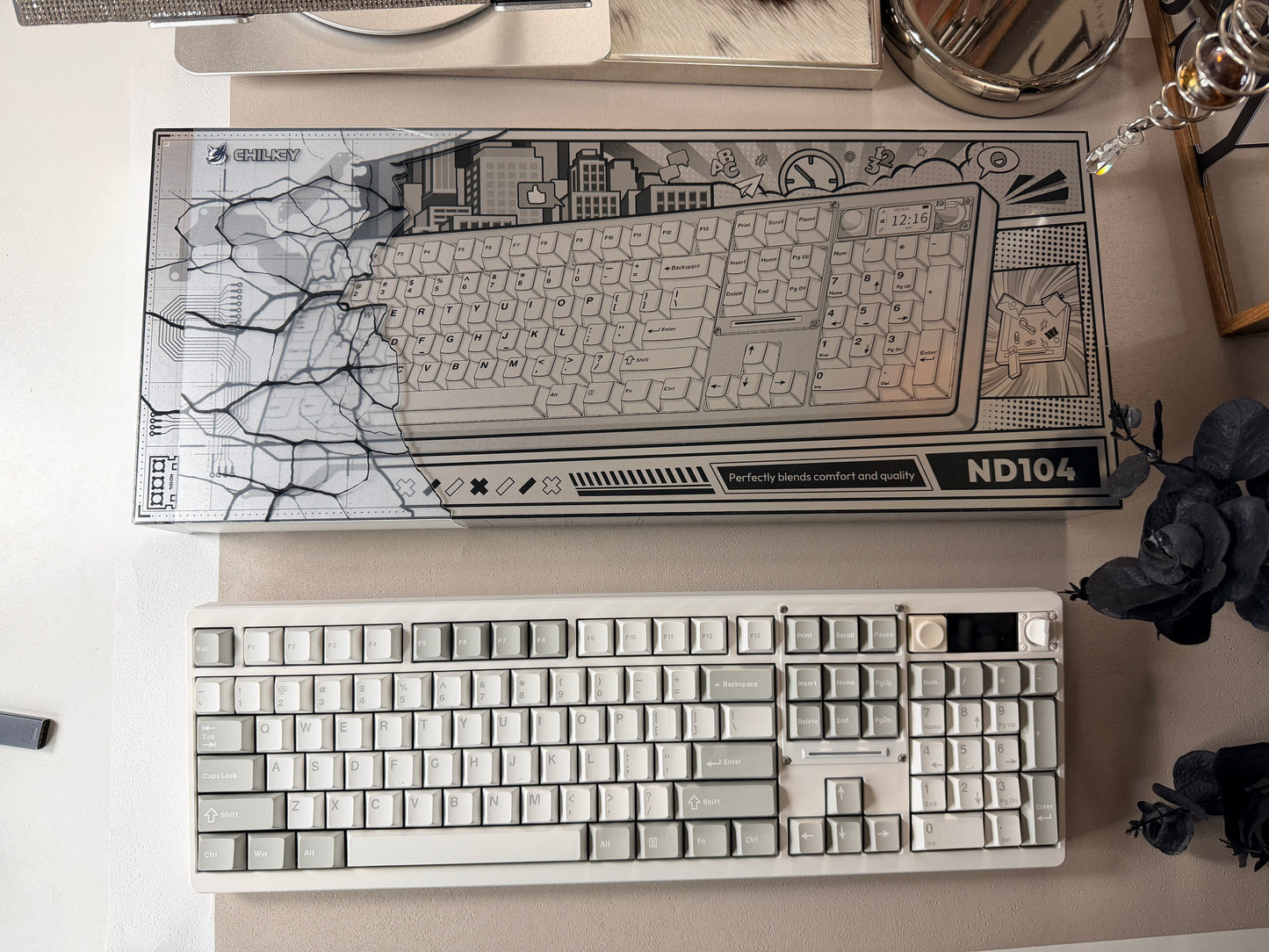 Unboxing Sample For Sale ONLY 1 Instock Wireless Mechanical Keyboard Chilkey ND104 Gaming Keyboard