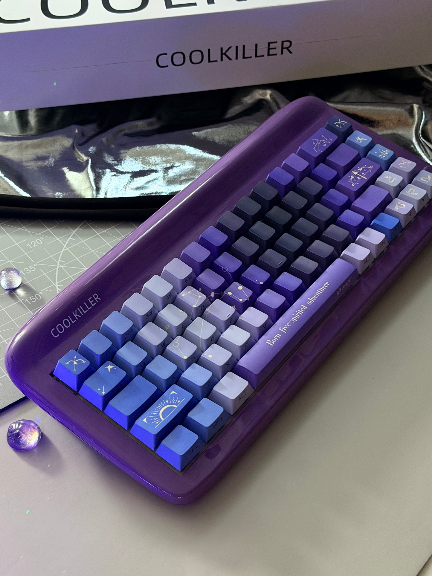 #0274 Sagittarius Purple Black Keycap Cherry Profile(Please Check Matching Keyboard Layout)