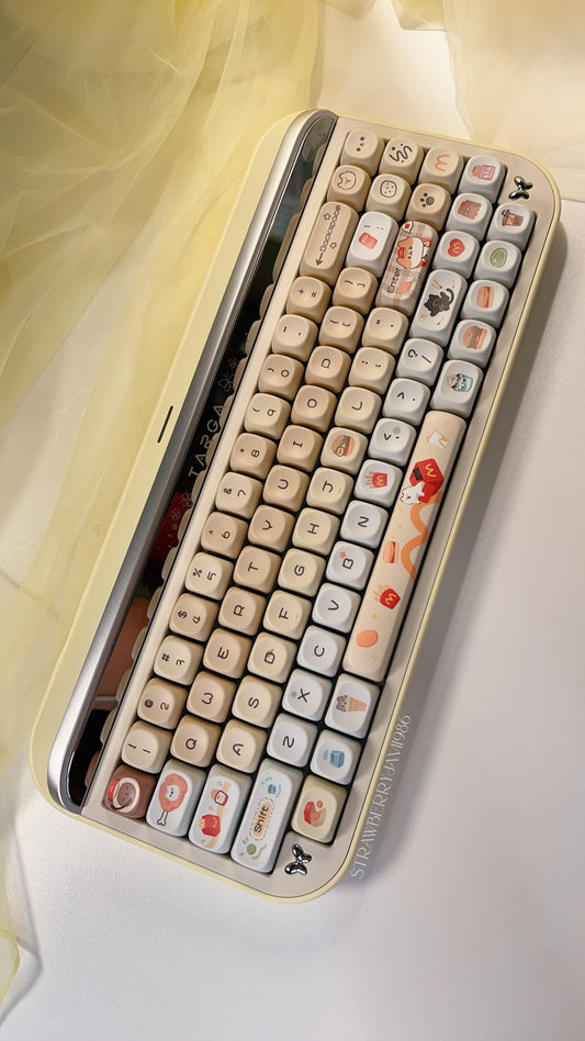 104 Meow Donalds Cute Pastel Keycaps