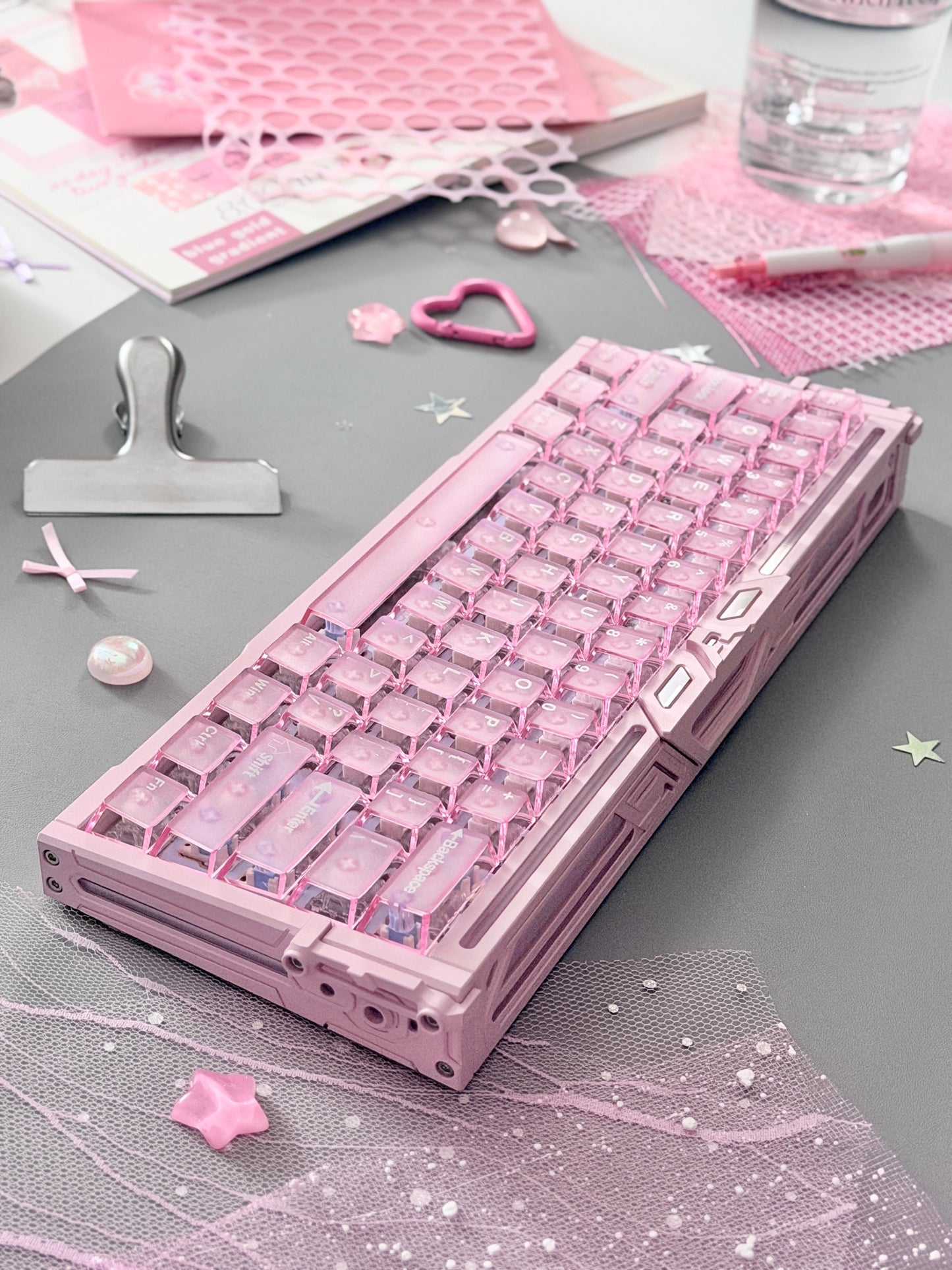 Unboxing Clearance ONLY 1 Instock BGX60 Pink Aluminum Magnetic Switch Gaming Keyboard