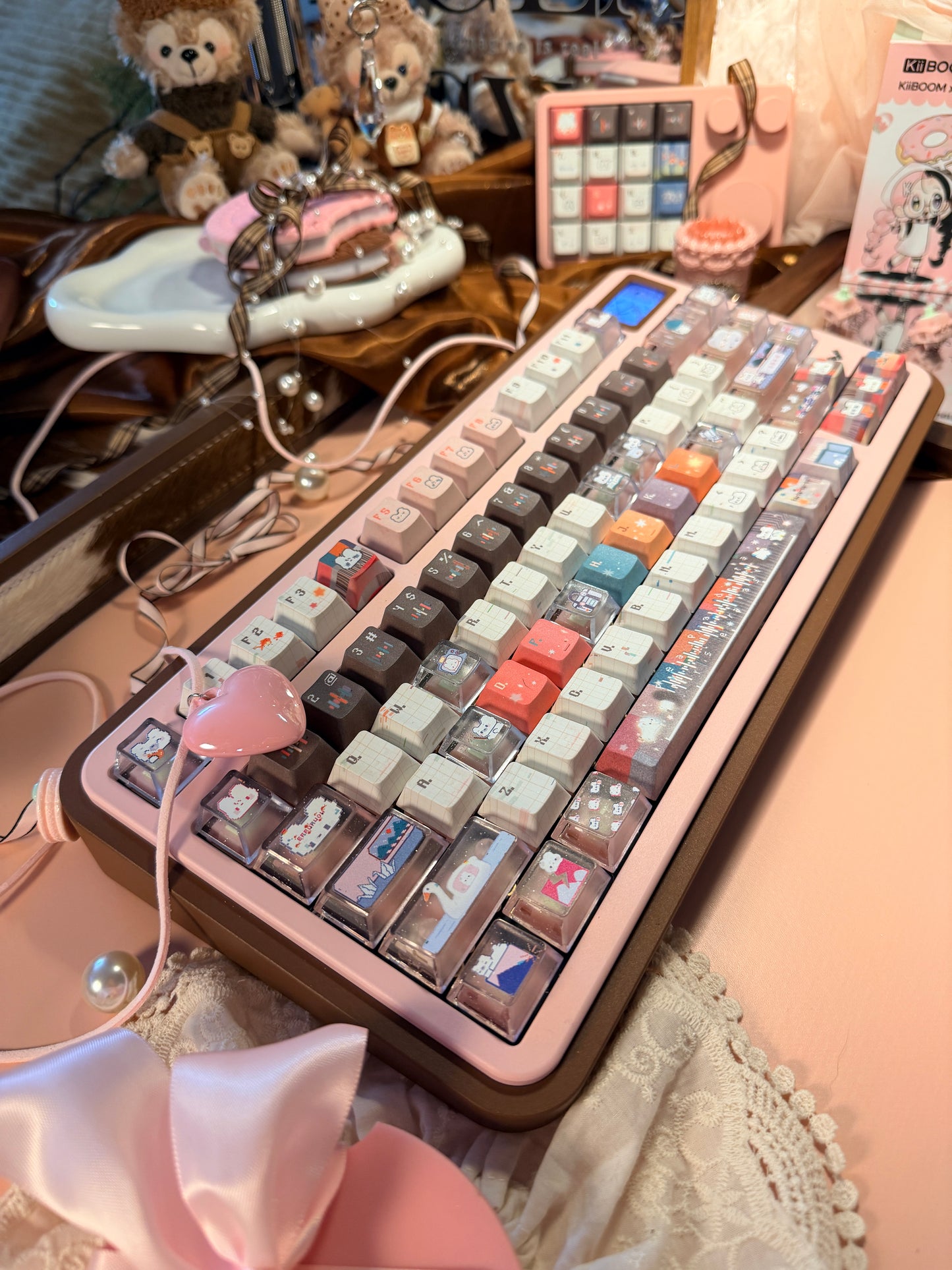 ONLY 1 Instock Prebuilt Aluminum Customized Mechanical Keyboard Rich75 Wireless Set （free wristrest and number pad included as gift）