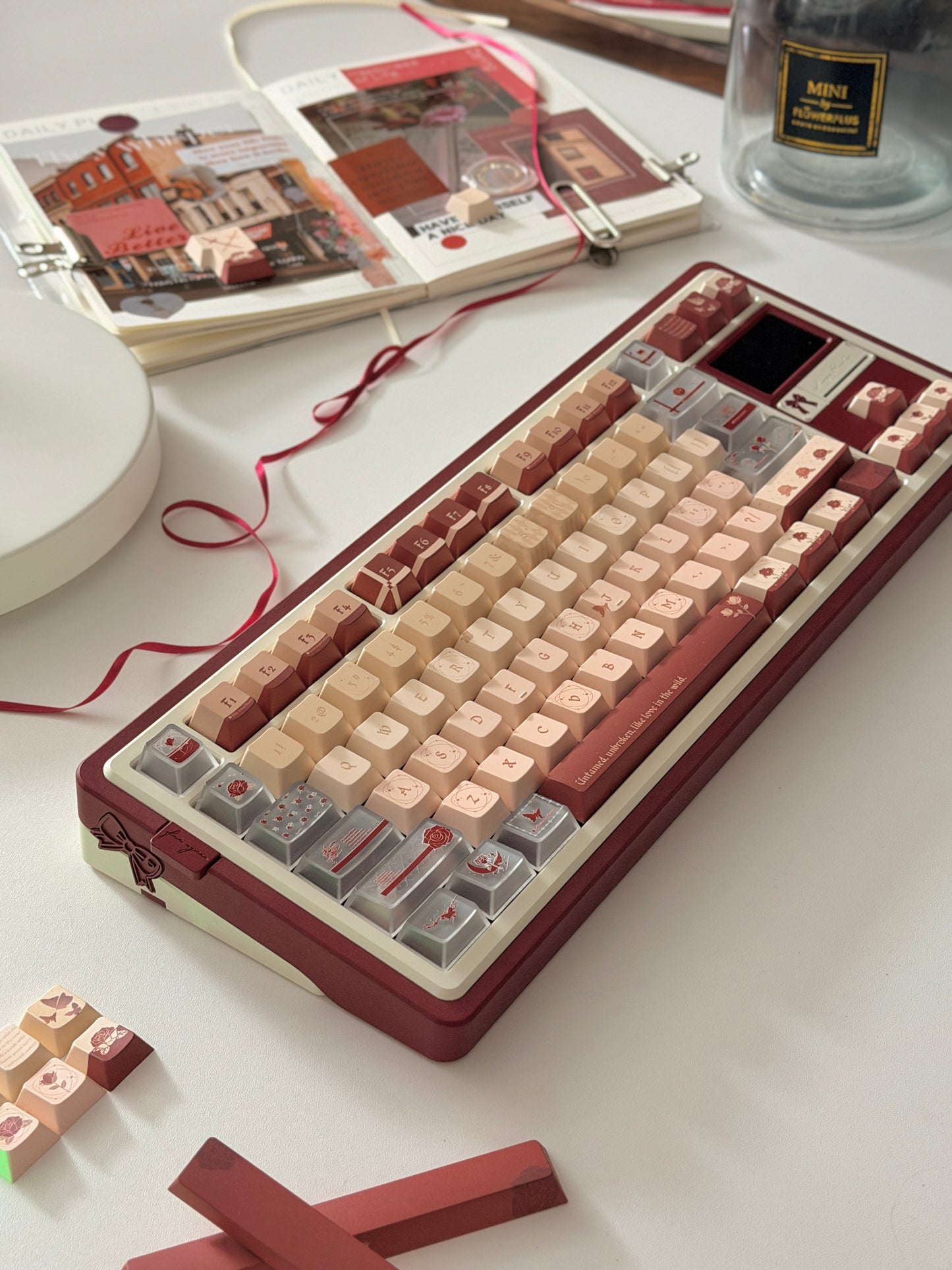 ONLY 1 Instock Red Velvet Gift80 Prebuilt Aluminum Custom Mechanical Keyboard