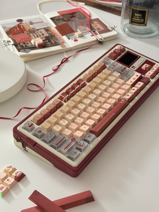 ONLY 1 Instock Red Velvet Gift80 Prebuilt Aluminum Custom Mechanical Keyboard