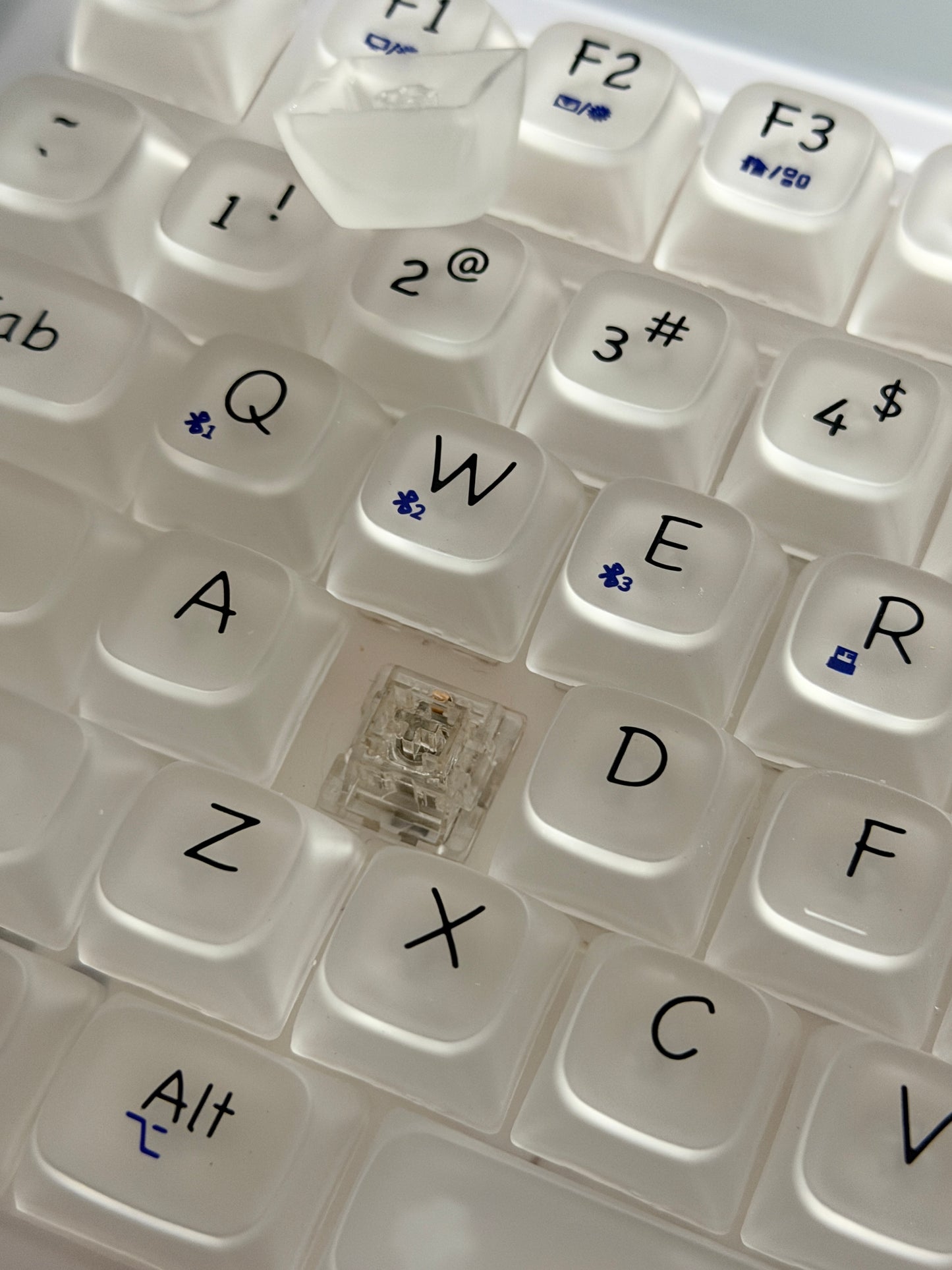 EWEADN V99 Wireless Transparent Mechanical Gaming Keyboard with RGB Backlight