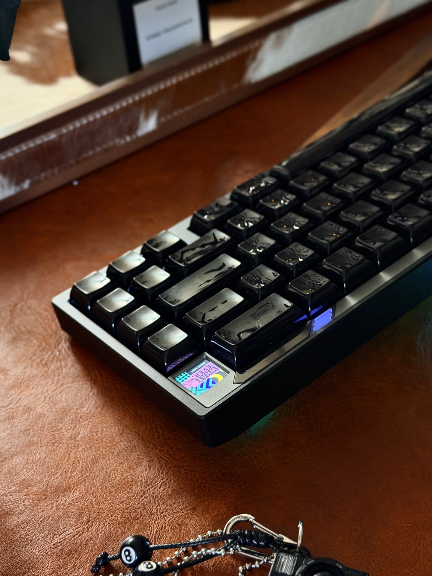 ONLY 1 Instock Prebuilt Aluminum Customized Mechanical Wired Keyboard Paper65 With Y3 Linear Switch & Black keycaps