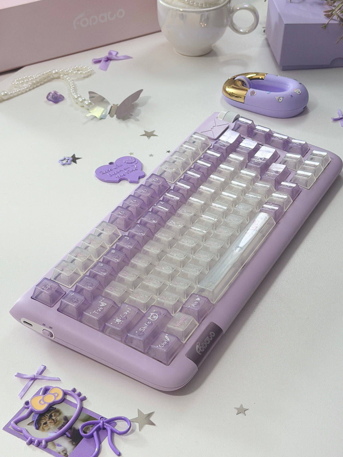 Unboxing For Clearance ONLY 1 Instock Fopato CL75 Purple premium, compact 75% layout triple-mode mechanical keyboard & mouse