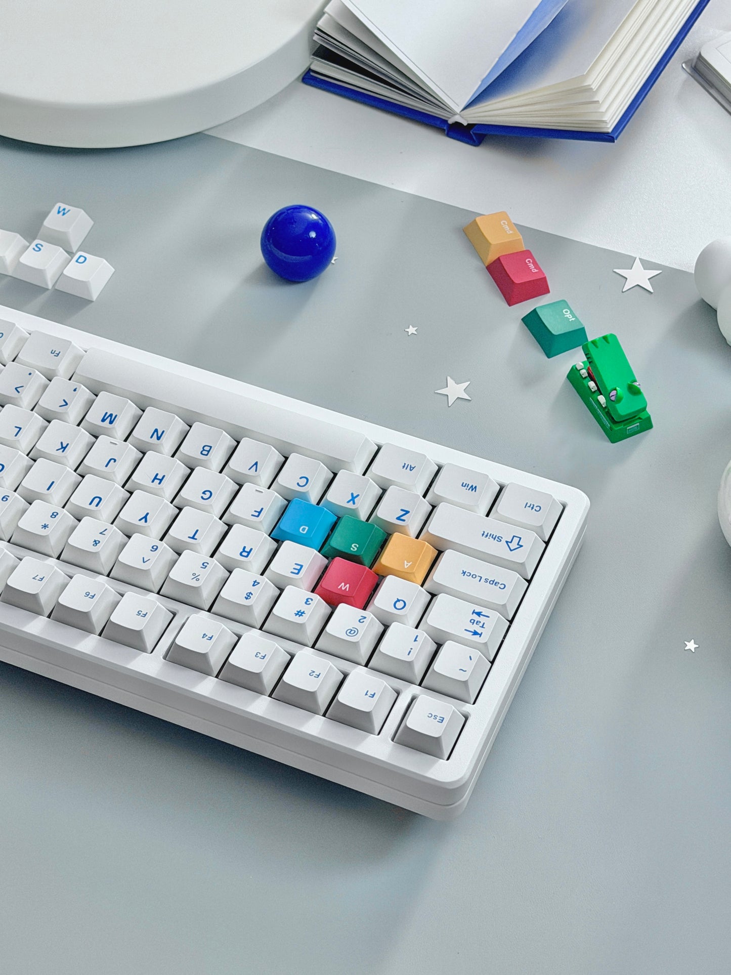 Unboxing Clearance ONLY 1 Instock WOMIER SK75 TMR White WIRELESS ALUMINUM CUSTOM KEYBOARD