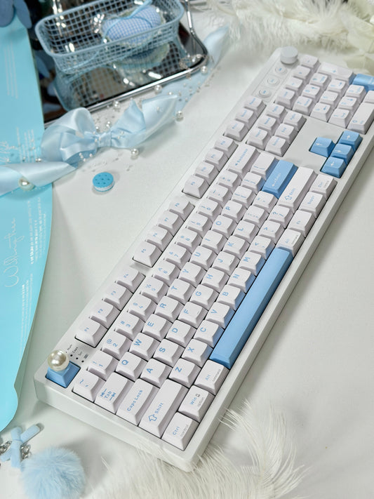 Unboxing For SALEs Mechlands Vibe108 Silent Switch Mechanical Keyboard White Blue