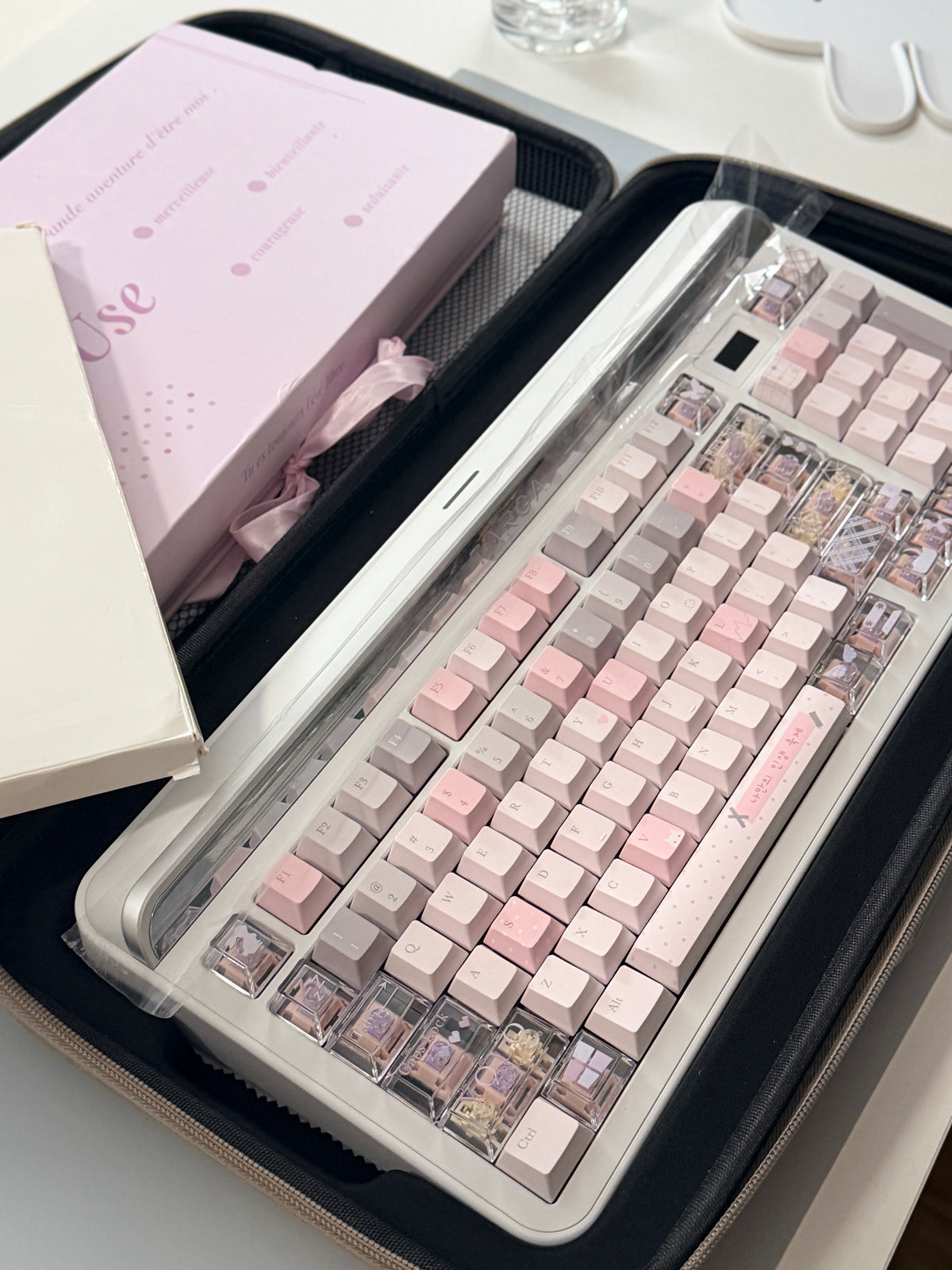 ONLY 1 Instock Prebuilt Targa98 Cold White Aluminum Custom Mechanical Keyboard
